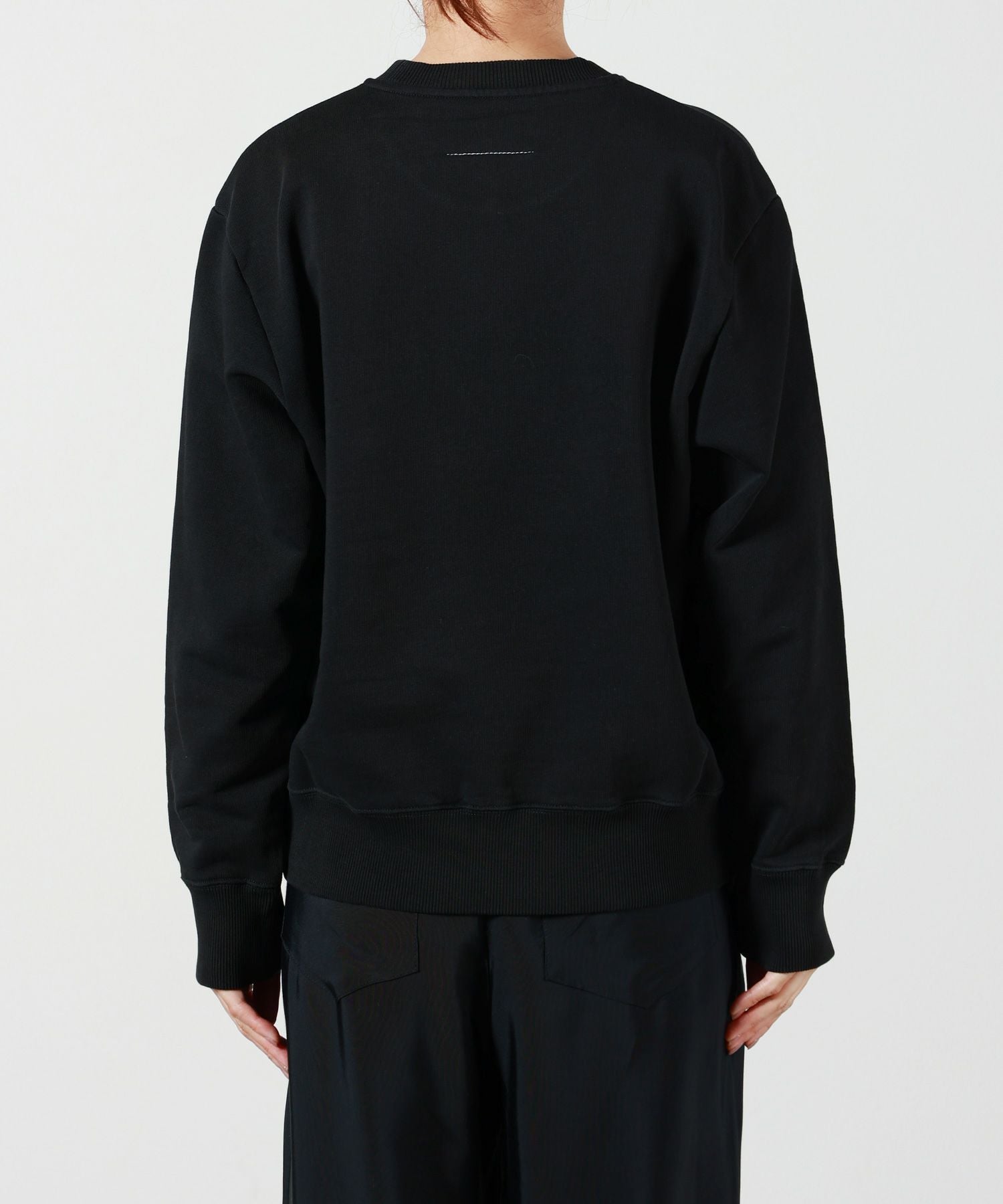 メゾンマルジェラ オーバーサイズスウェット all the rage ブラック TIME SALE] Maison Margiela メゾンマルジェラ クルーネック ロゴ