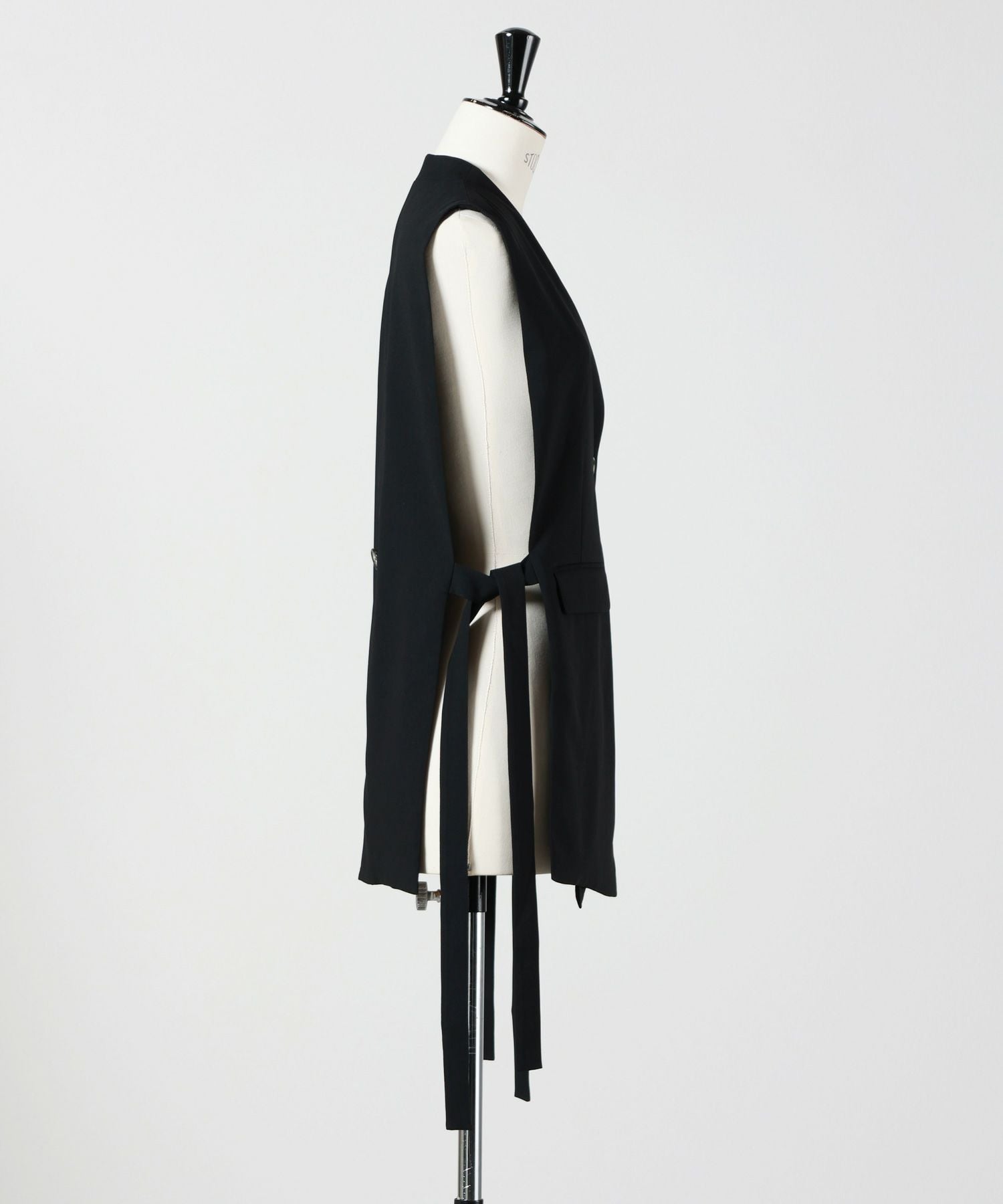 新品　ENFOLD CACHE-COEUR OPEN VEST 38 ブラック ENFOLD(エンフォルド)】 CACHE-COEUR OPEN VEST｜PARIGOT ONLINE