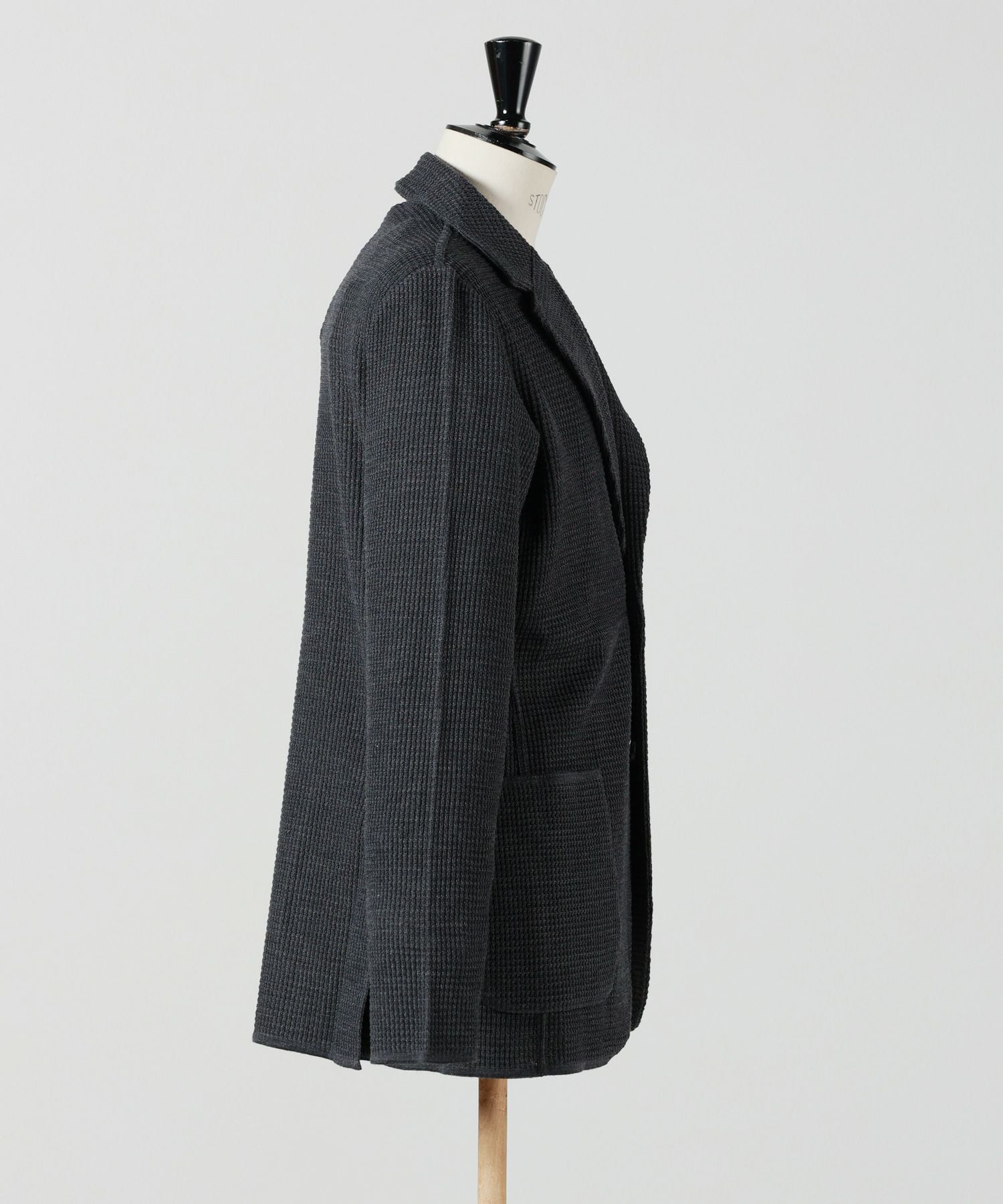 LARDINI(ラルディーニ)】 ウールワッフルニットシングルジャケット