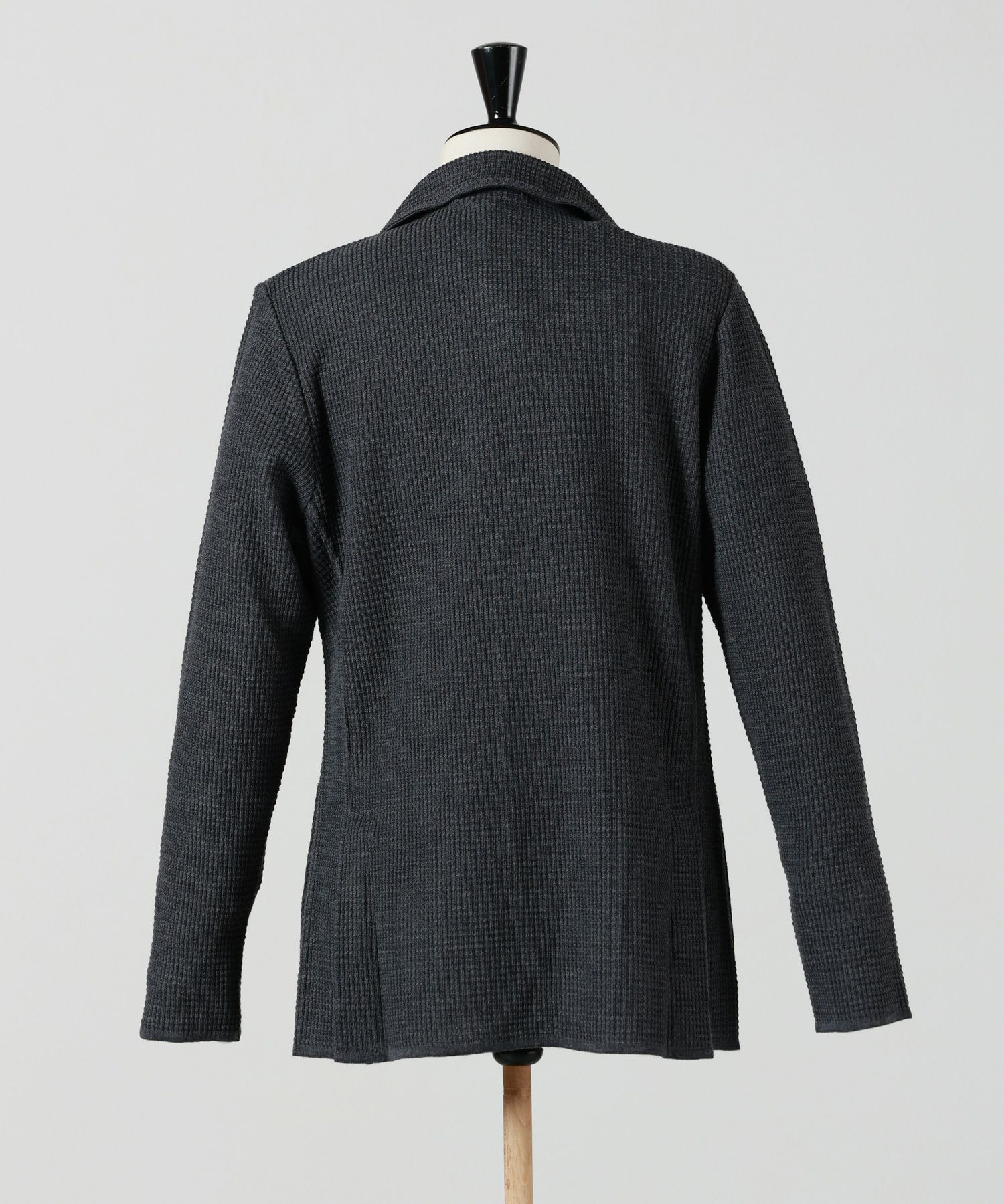 LARDINI(ラルディーニ)】 ウールワッフルニットシングルジャケット