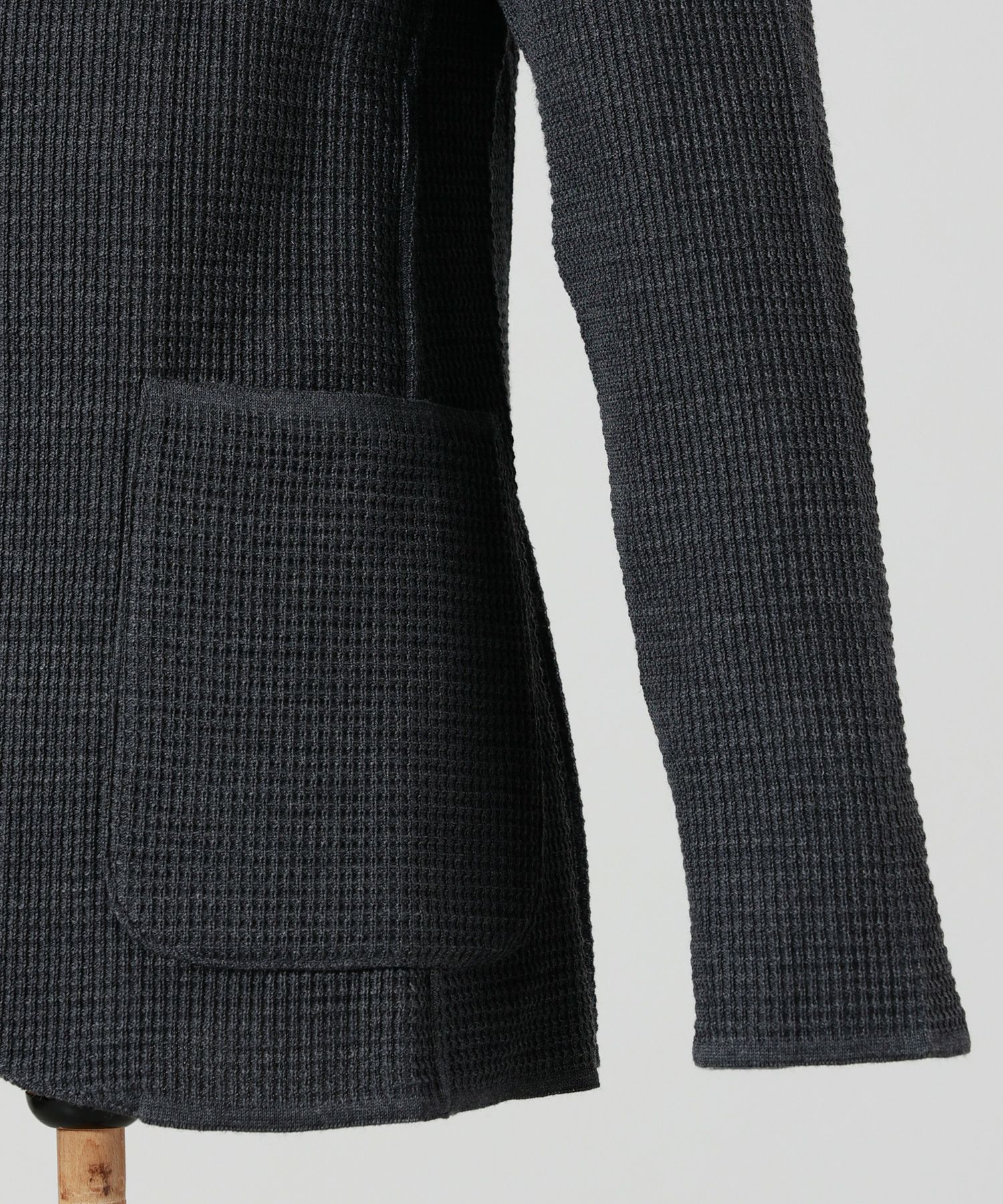 LARDINI(ラルディーニ)】 ウールワッフルニットシングルジャケット