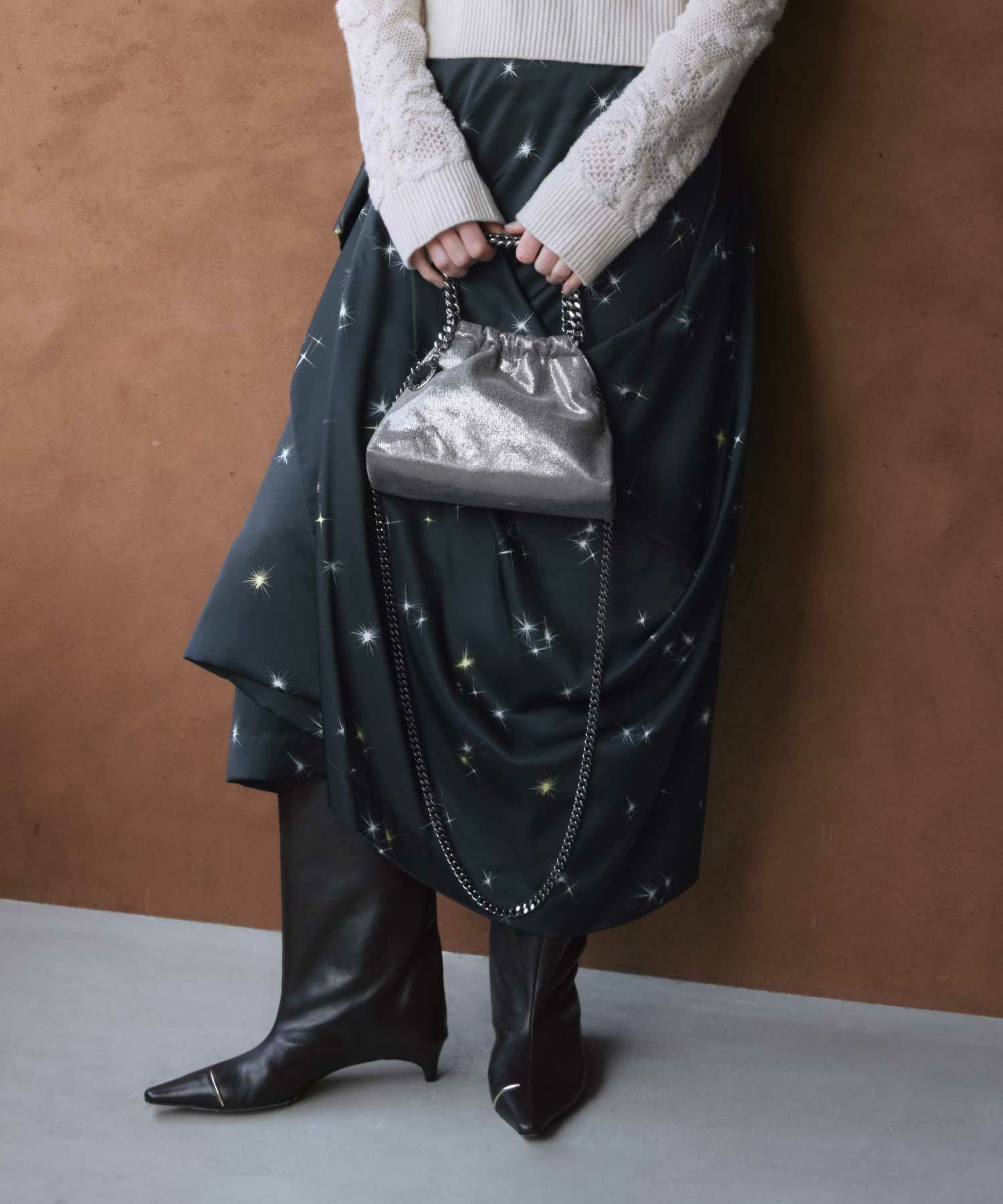 TELMA(テルマ)】 PRINTED DRAPE SKIRT｜PARIGOT ONLINE（パリゴ