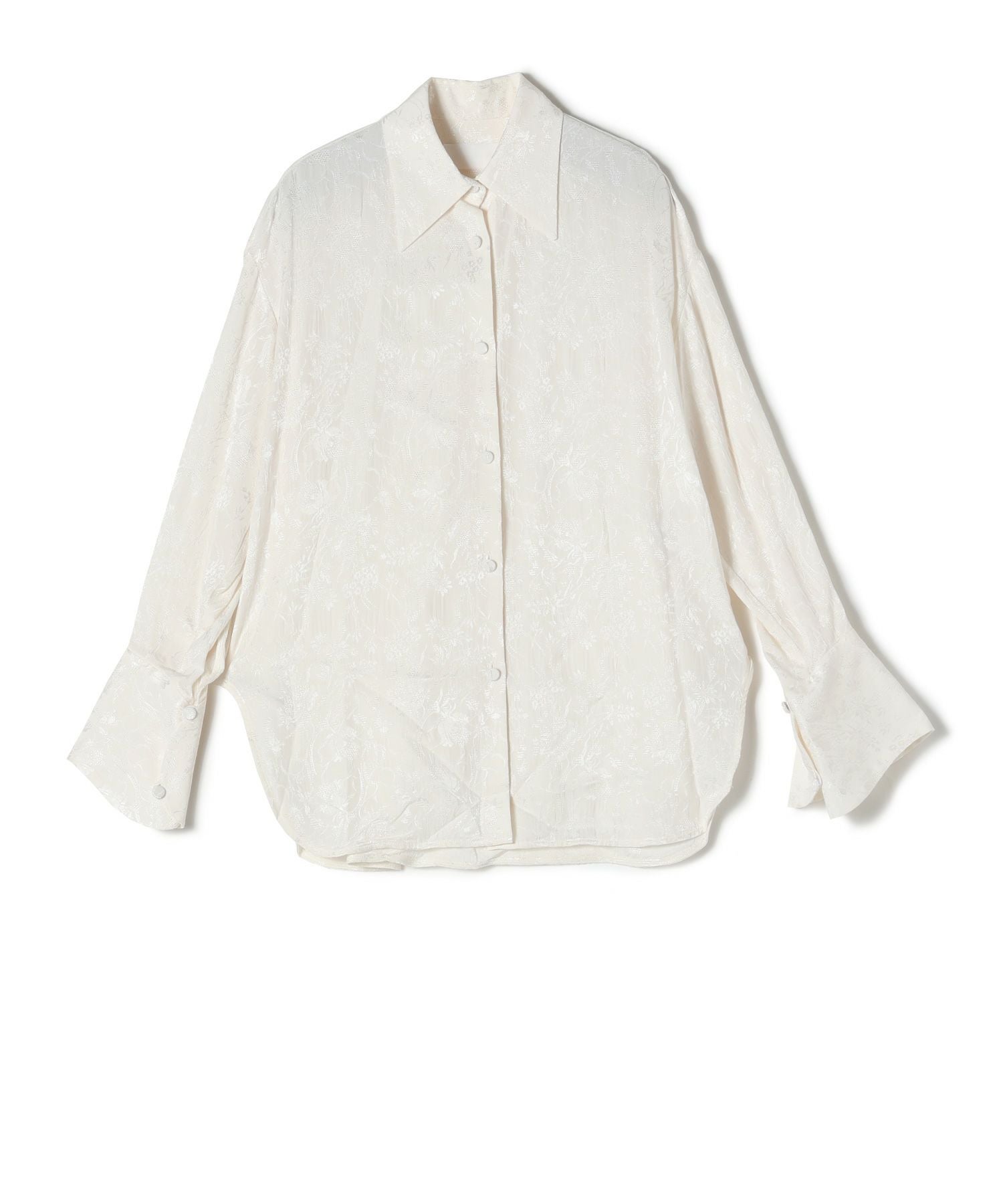 シャツ+ブラウス(半袖+袖なし) Floral Cut Jacquard Shirt mame - Floral Cut Jacquard Shirtの通販 by mitarashi｜マメならラクマ
