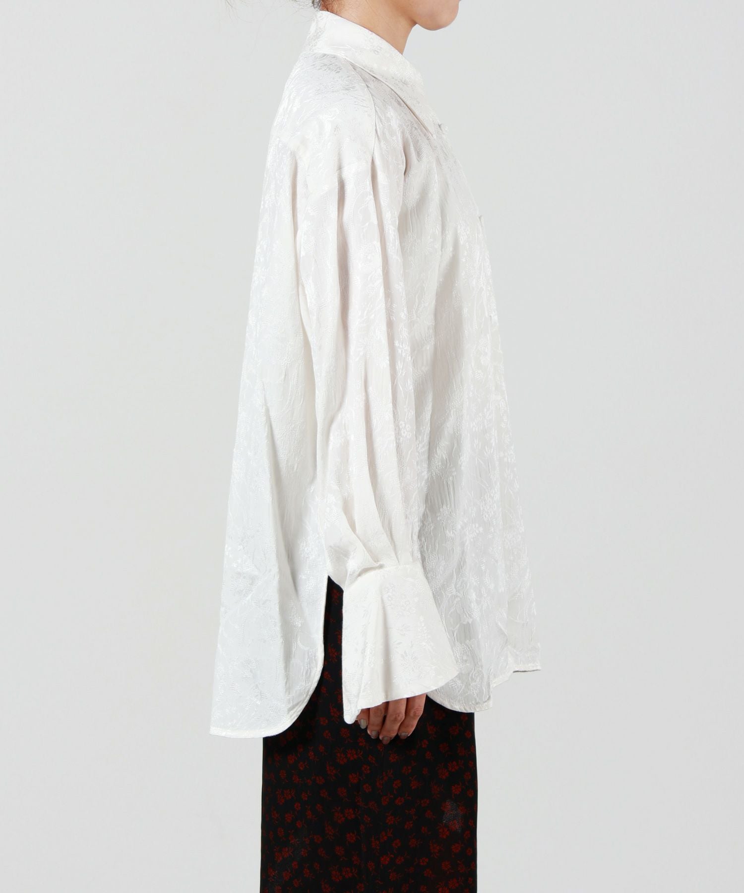 Mame Kurogouchi(マメ クロゴウチ)】Floral Jacquard Shirt｜PARIGOT
