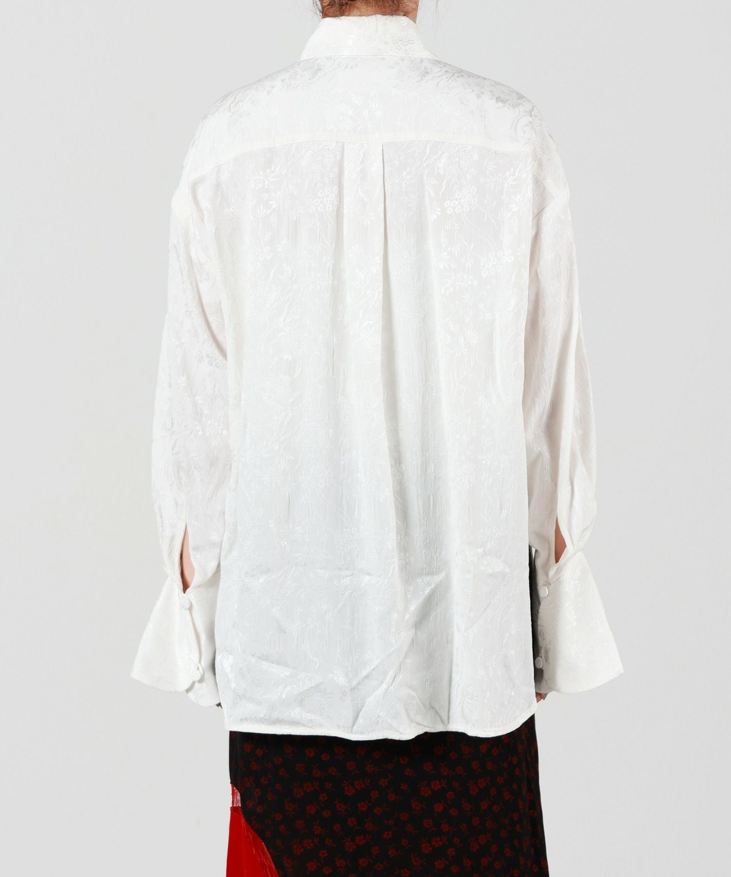シャツ+ブラウス(半袖+袖なし) Floral Cut Jacquard Shirt mame - Floral Cut Jacquard Shirtの通販 by mitarashi｜マメならラクマ