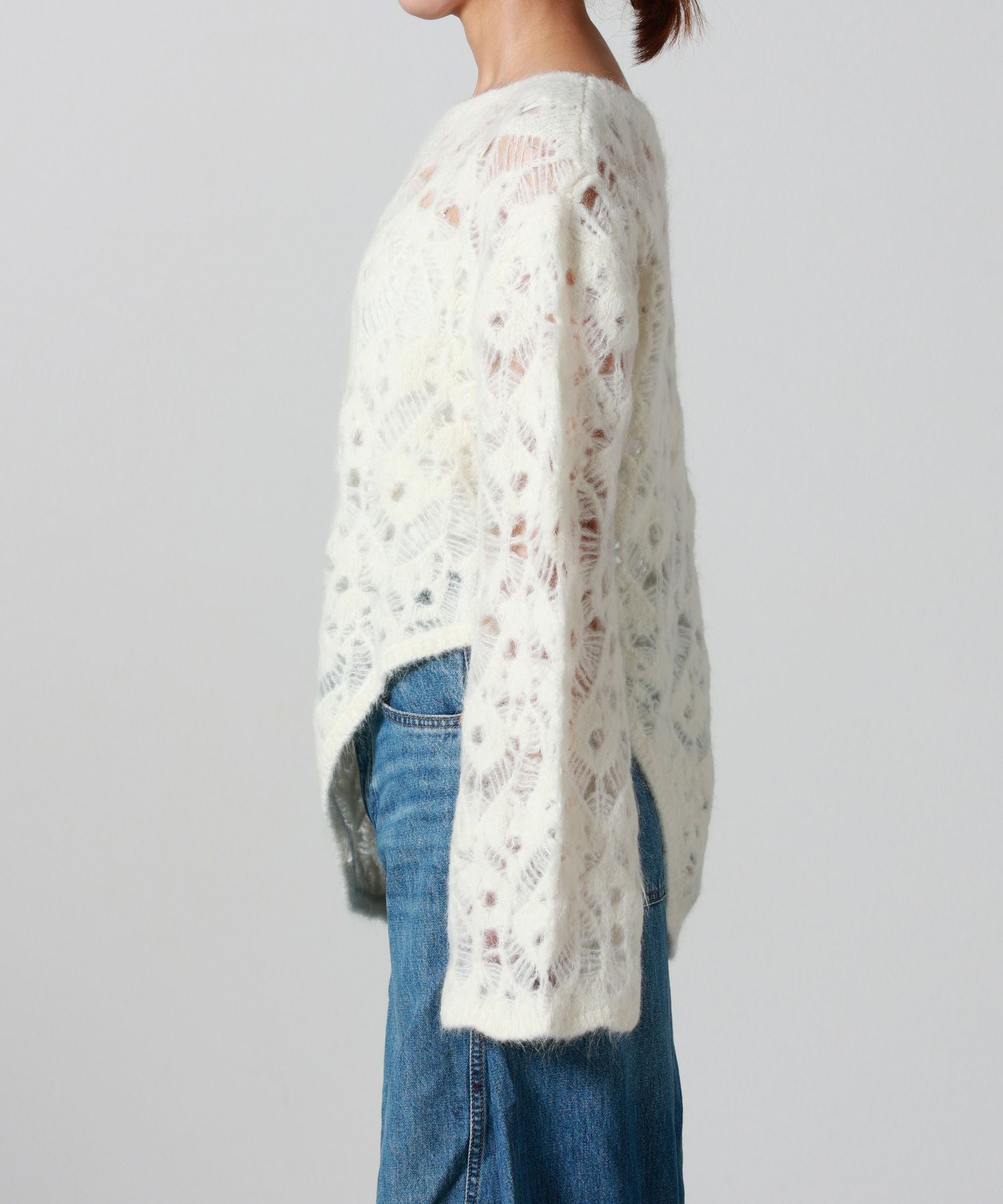 muller of yoshiokubo(ミュラーオブヨシオクボ)】 MOHAIR LACE FRILLED