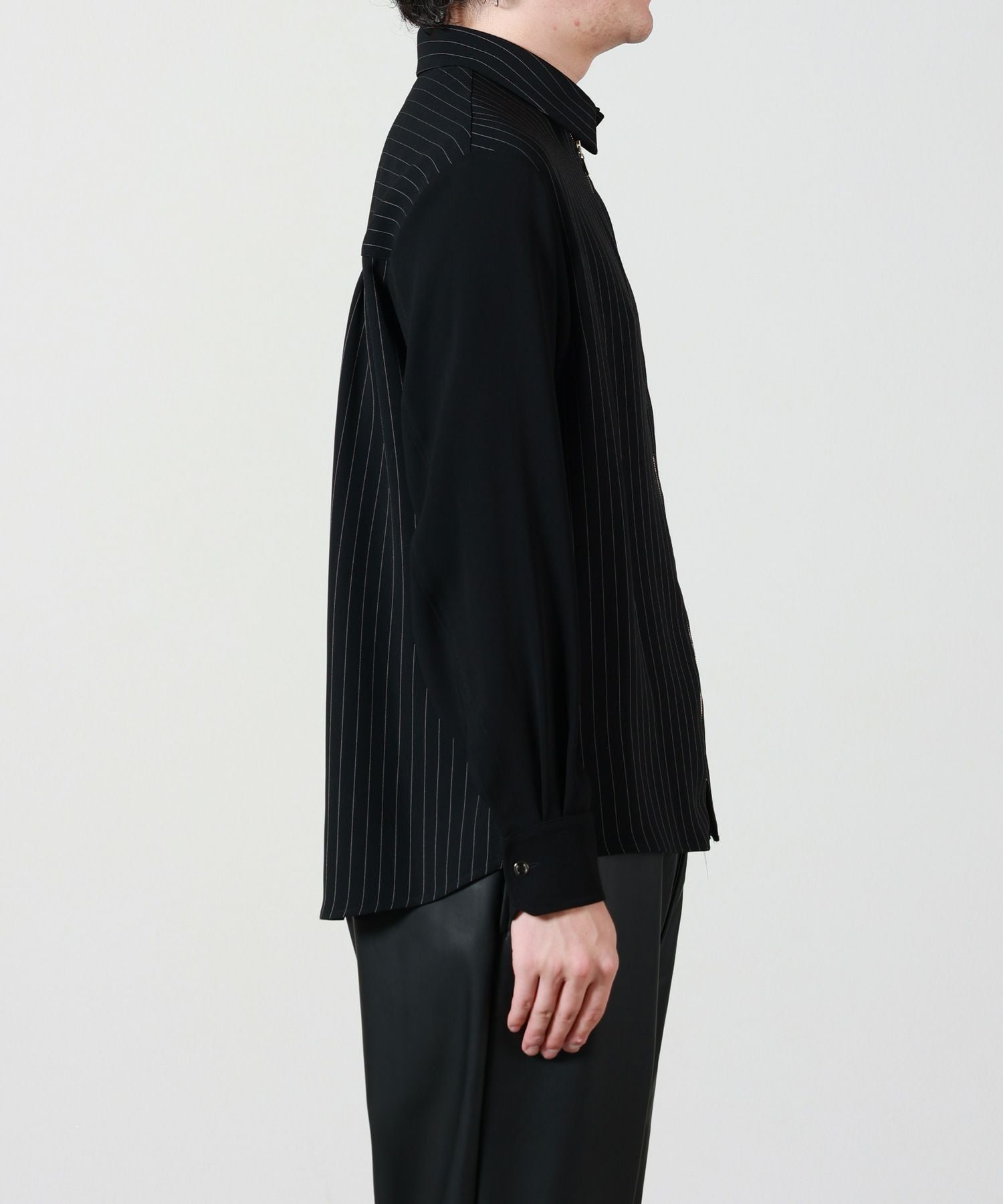 CULLNI(クルニ)】 PARIGOT別注 Stripe Double Cloth Bi Color Zip Up
