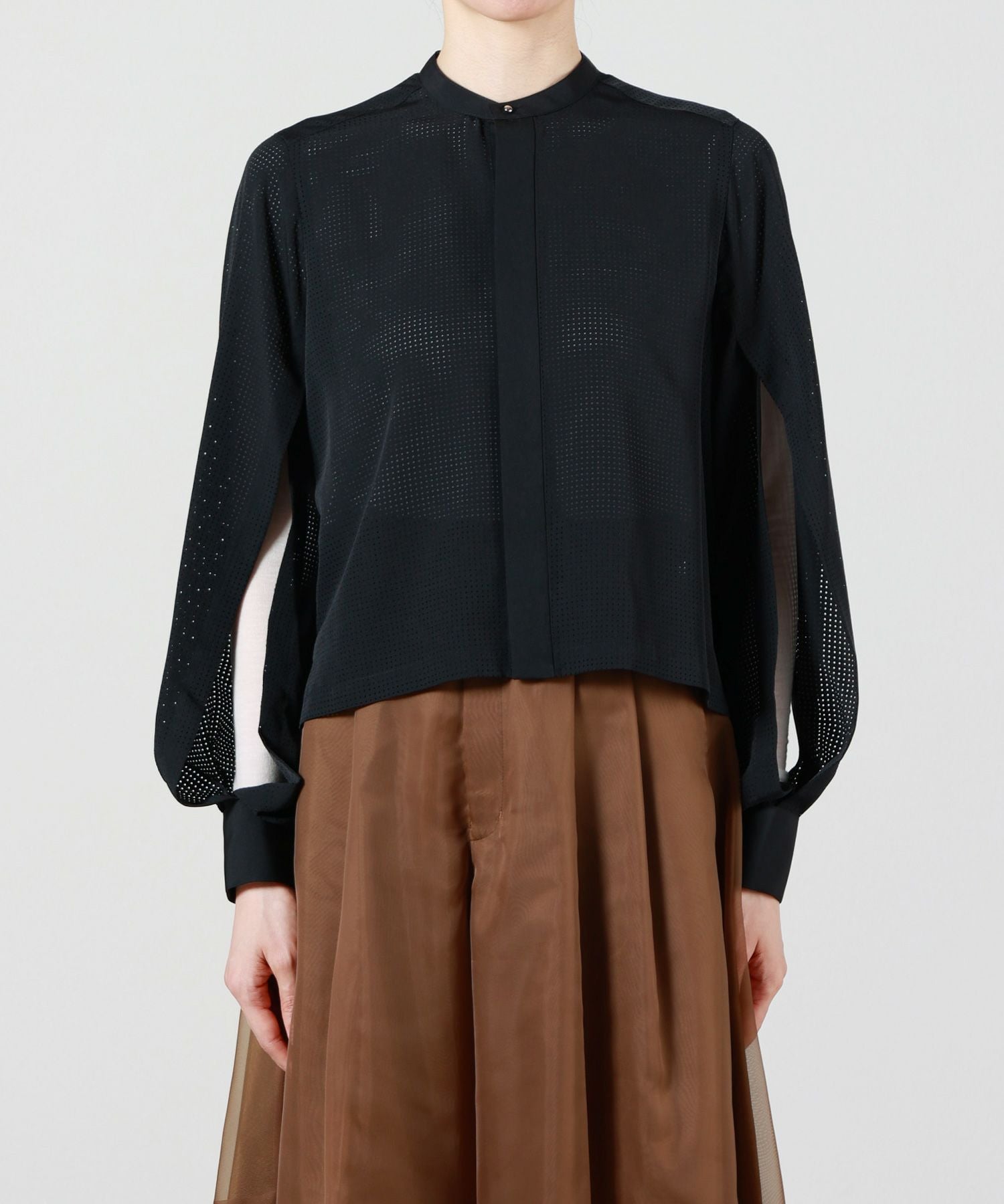 HYKE ブラウス 中古・古着通販】HYKE (ハイク) SHIRRED CHIFFON TOP/シアーブラウス