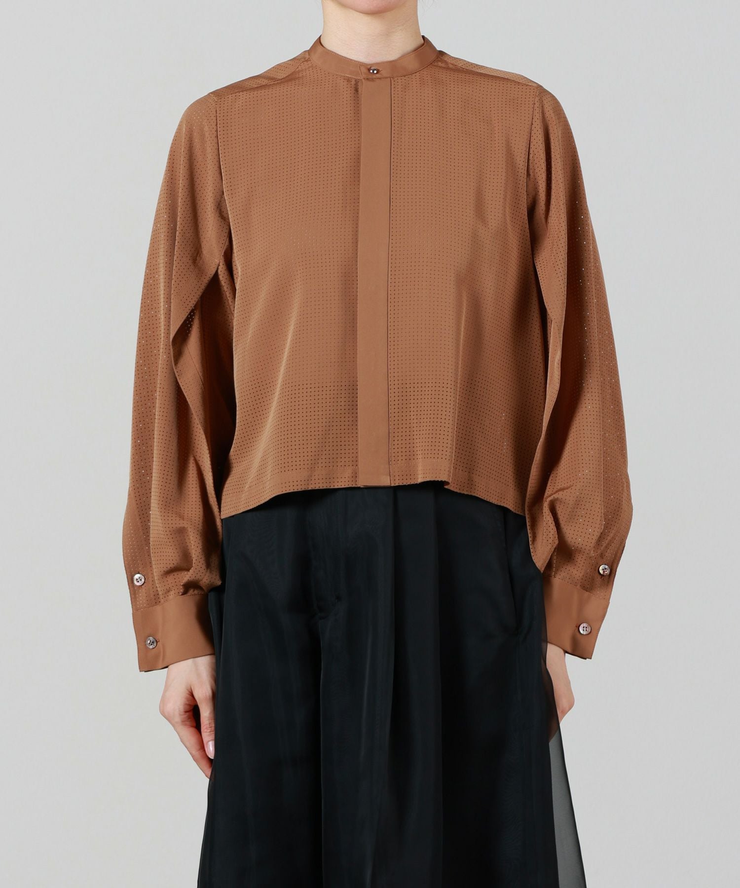 HYKE ブラウス 中古・古着通販】HYKE (ハイク) SHIRRED CHIFFON TOP/シアーブラウス