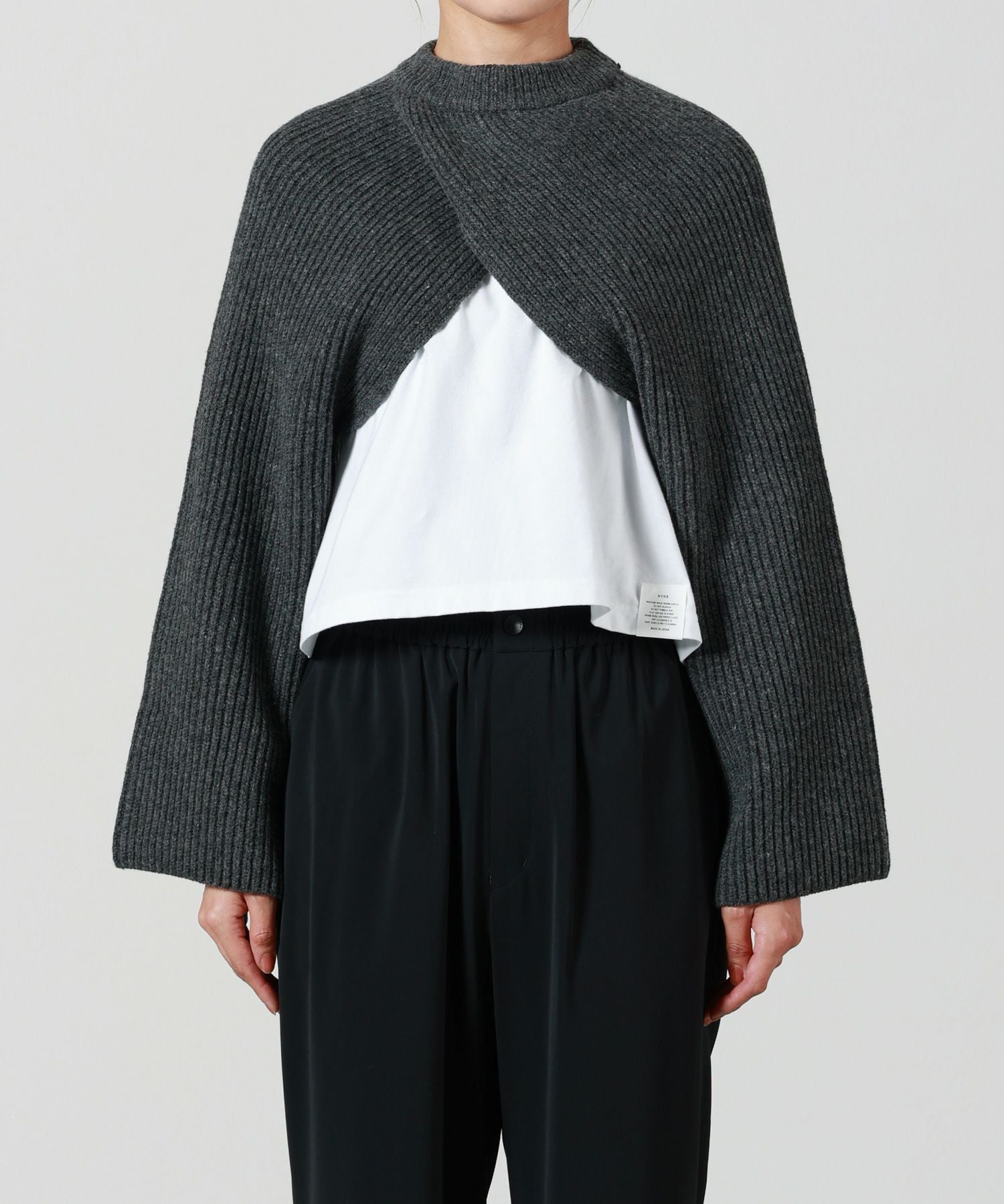 HYKE(ハイク)】 RIBBED KNIT WOOL SHRUG｜PARIGOT ONLINE（パリゴ