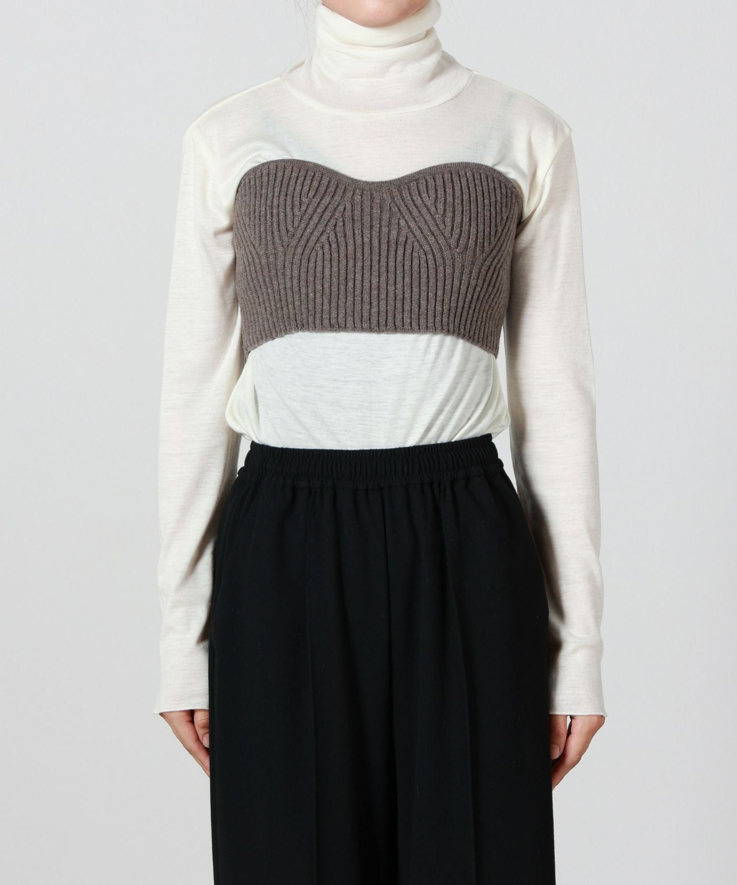 2025AW pheeny フィーニー　ニットビスチェ PHEENY(フィーニー)】 Extra fine lambs bustier｜PARIGOT ONLINE