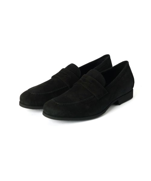 FERRANTE スエードコインローファー ISEO NERO