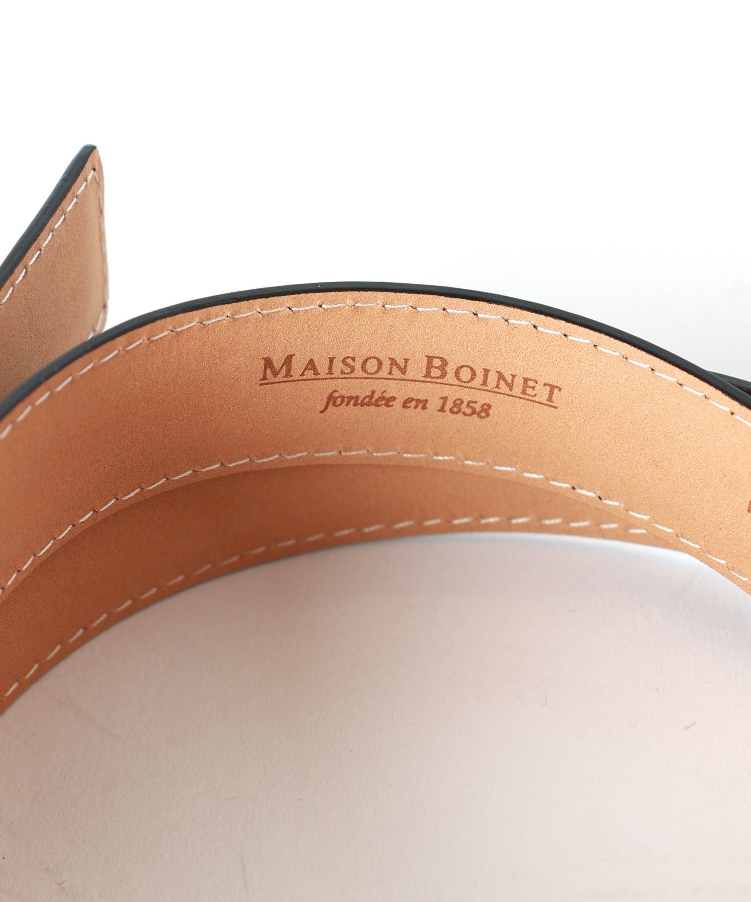 MAISON BOINET(メゾンボワネ)】 スクエアゴールドバックルベルト