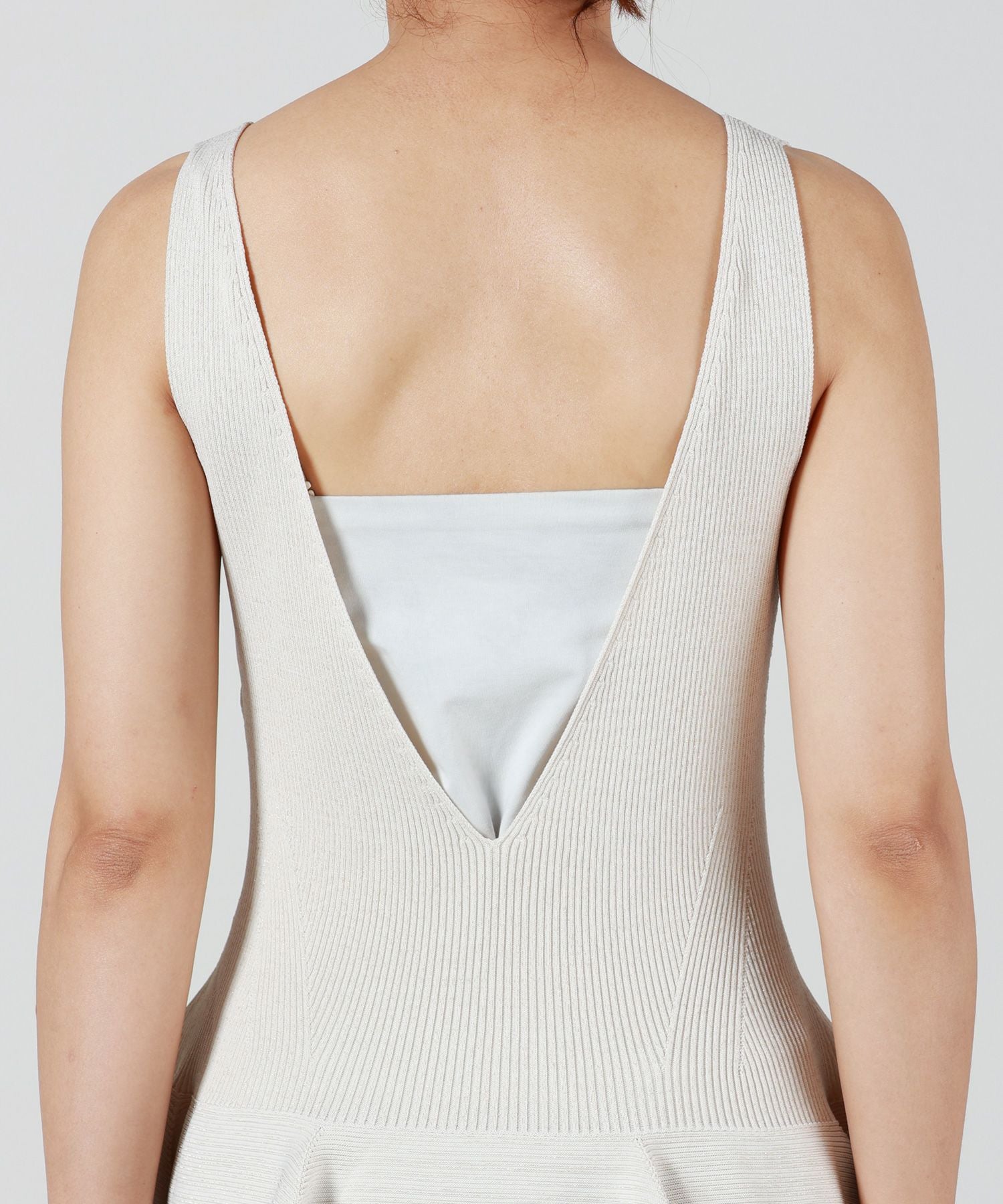 CFCL(シーエフシーエル)】 POTTERY GLITTER V-NECK SLEEVELESS DRESS