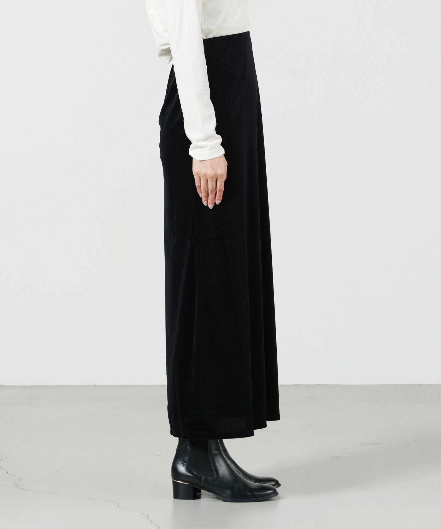 PHEENY フィーニー オーガンジーシャーリングスカート マーメイド ブラック PHEENY(フィーニー)】 SHEER VELOUR MERMAID SKIRT｜PARIGOT ONLINE