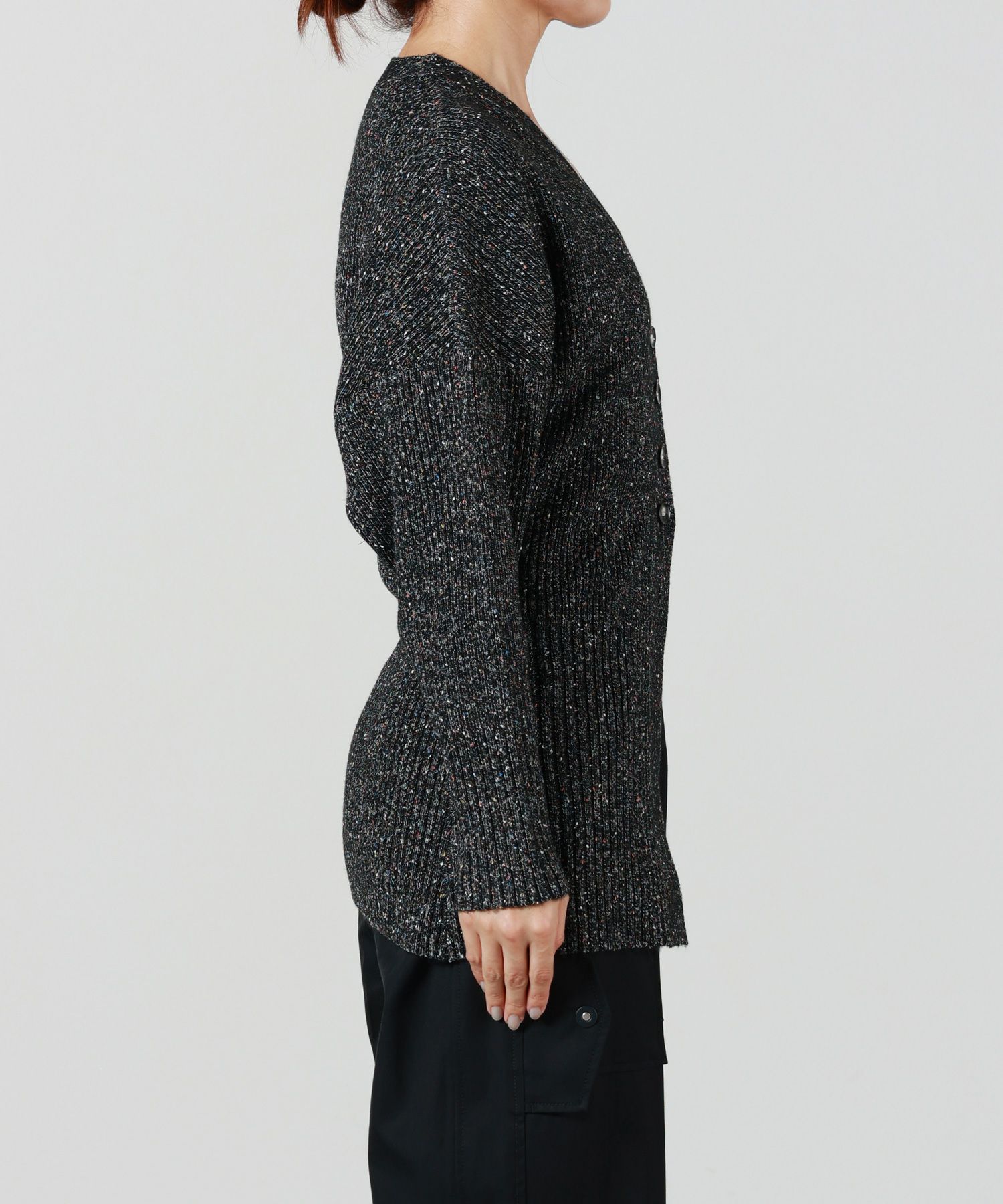 AKIRANAKA(アキラナカ)】 Greer melange knit cardigan｜PARIGOT