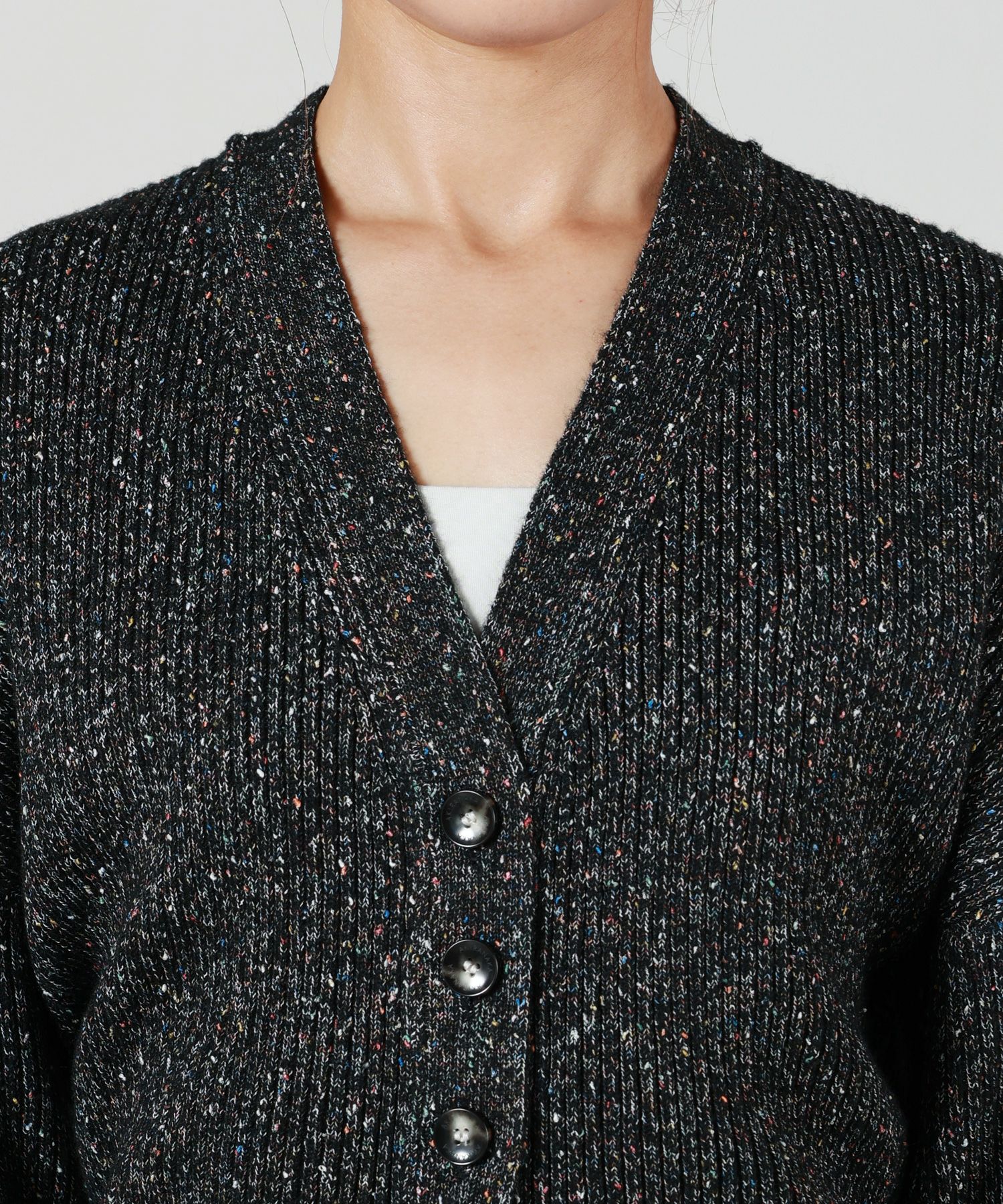 AKIRANAKA(アキラナカ)】 Greer melange knit cardigan｜PARIGOT