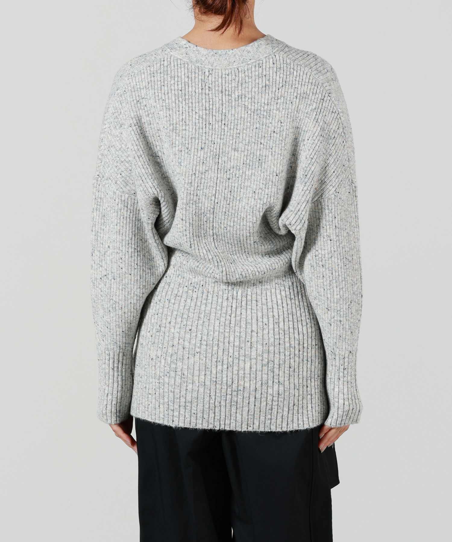 AKIRANAKA(アキラナカ)】 Greer melange knit cardigan｜PARIGOT