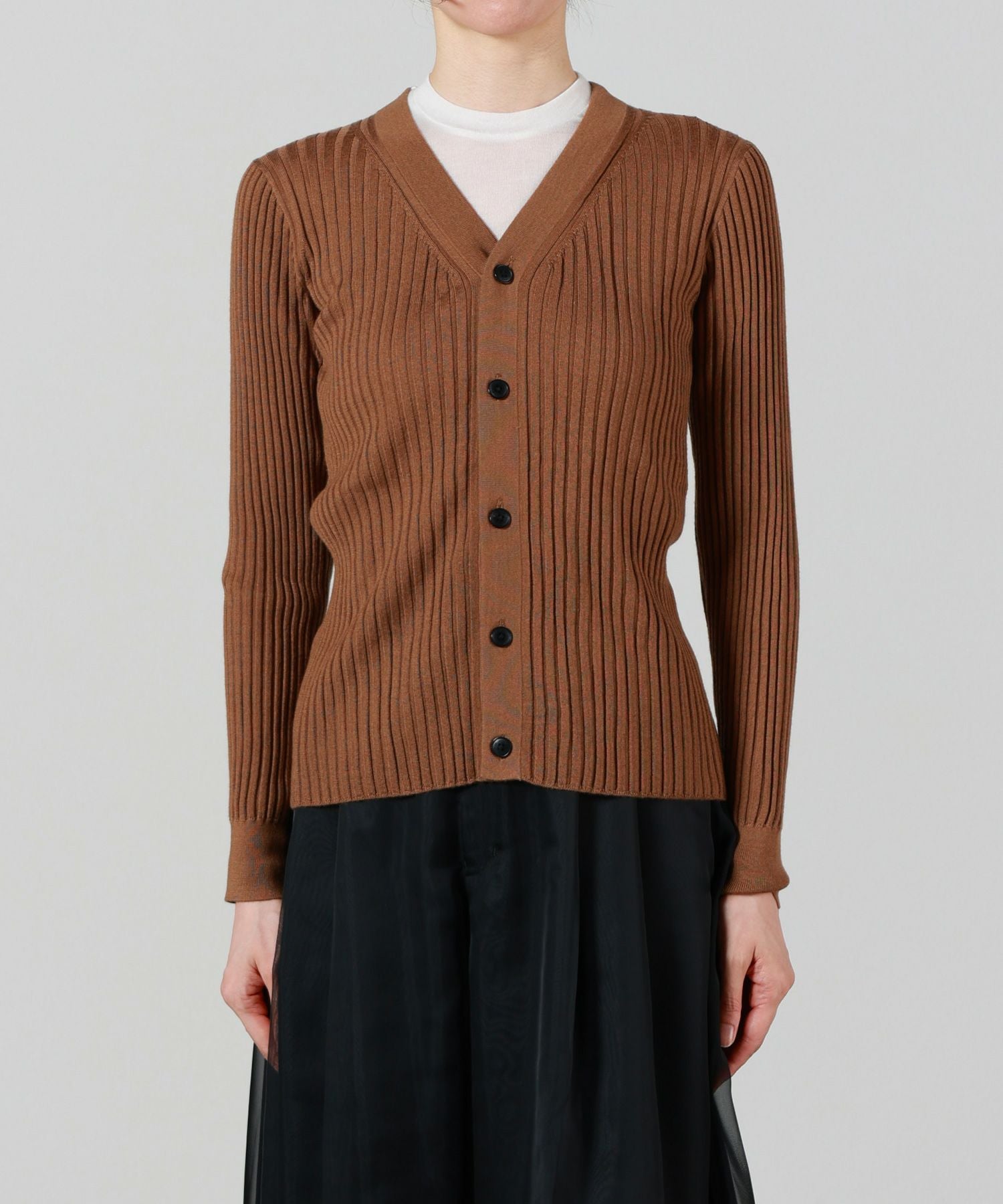 HYKE(ハイク)】 WIDE RIBBED CARDIGAN｜PARIGOT ONLINE（パリゴ