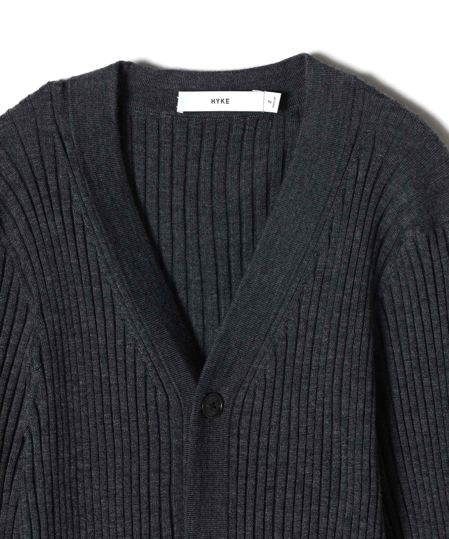 HYKE(ハイク)】 WIDE RIBBED CARDIGAN｜PARIGOT ONLINE（パリゴ