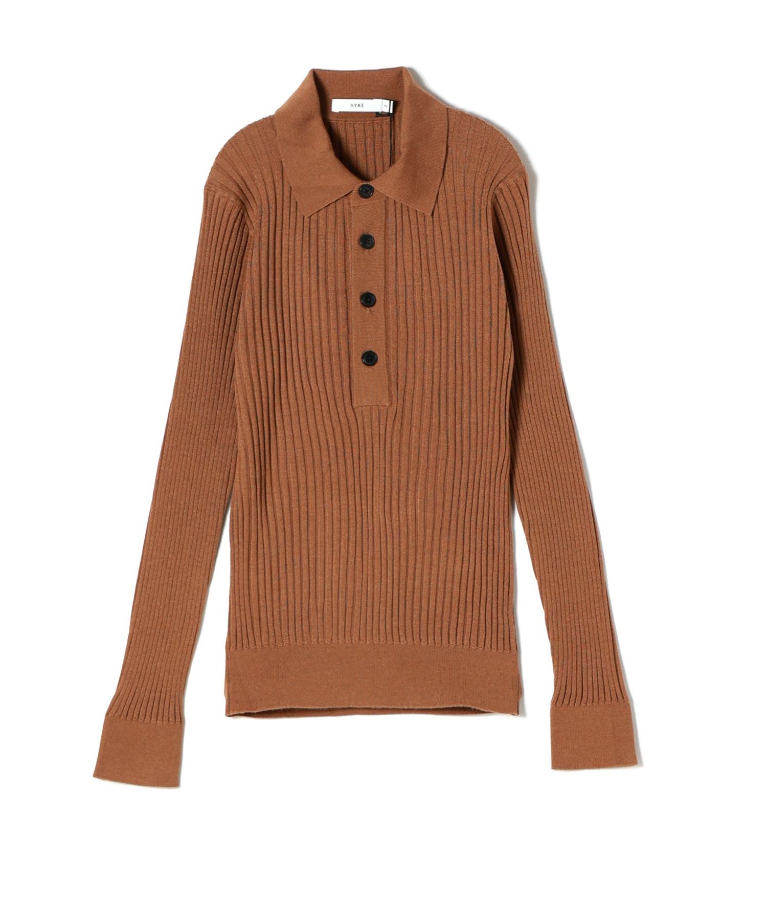 HYKE(ハイク)】 WIDE RIBBED POLO SWEATER｜PARIGOT ONLINE（パリゴ
