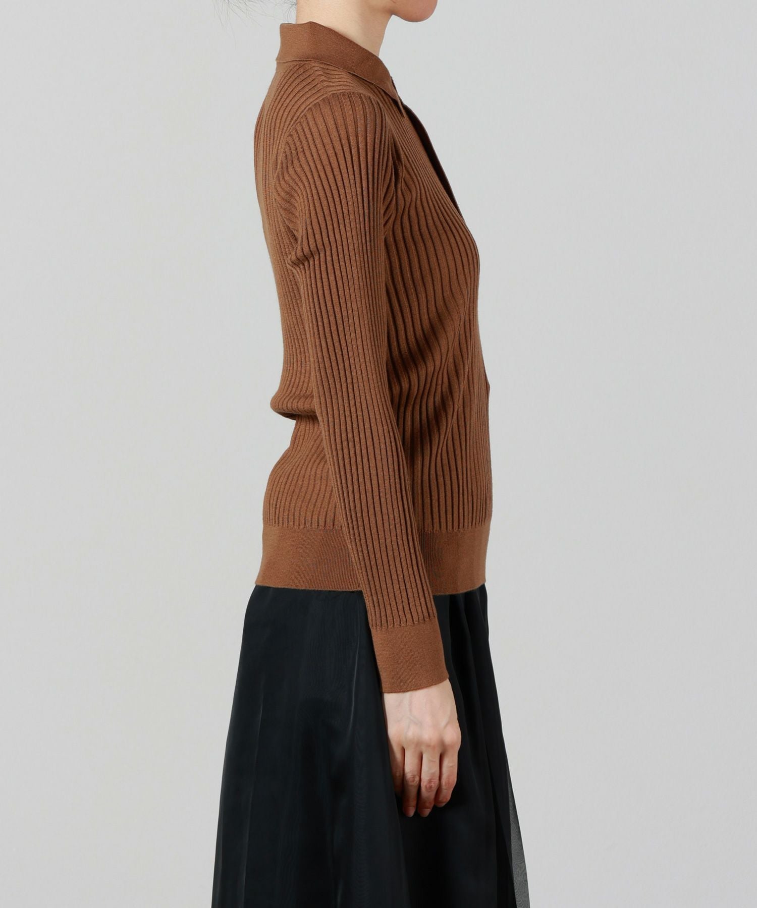 HYKE(ハイク)】 WIDE RIBBED POLO SWEATER｜PARIGOT ONLINE（パリゴ