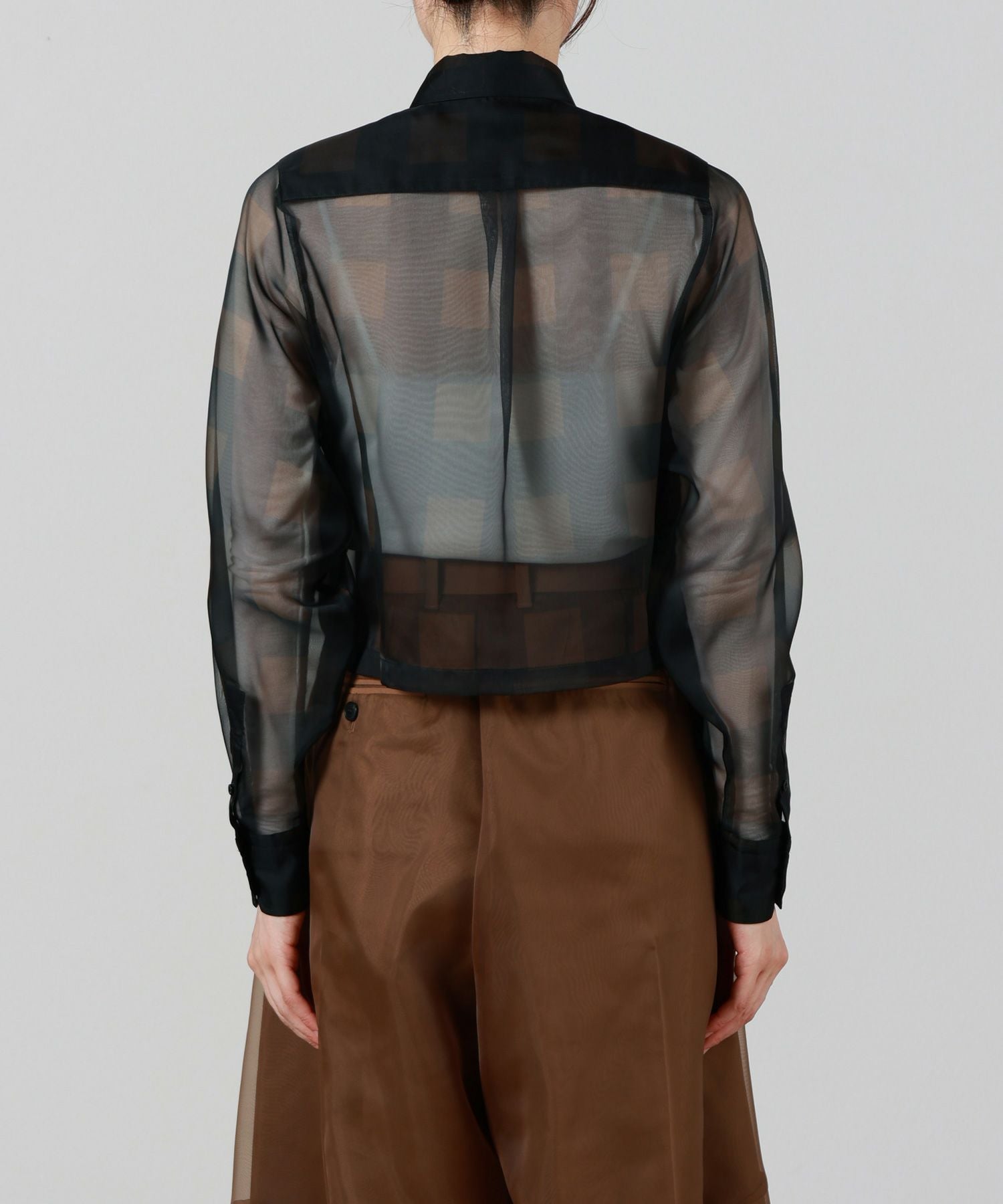 HYKE(ハイク)】 SHEER PLAID SHIRT｜PARIGOT ONLINE（パリゴオンライン）