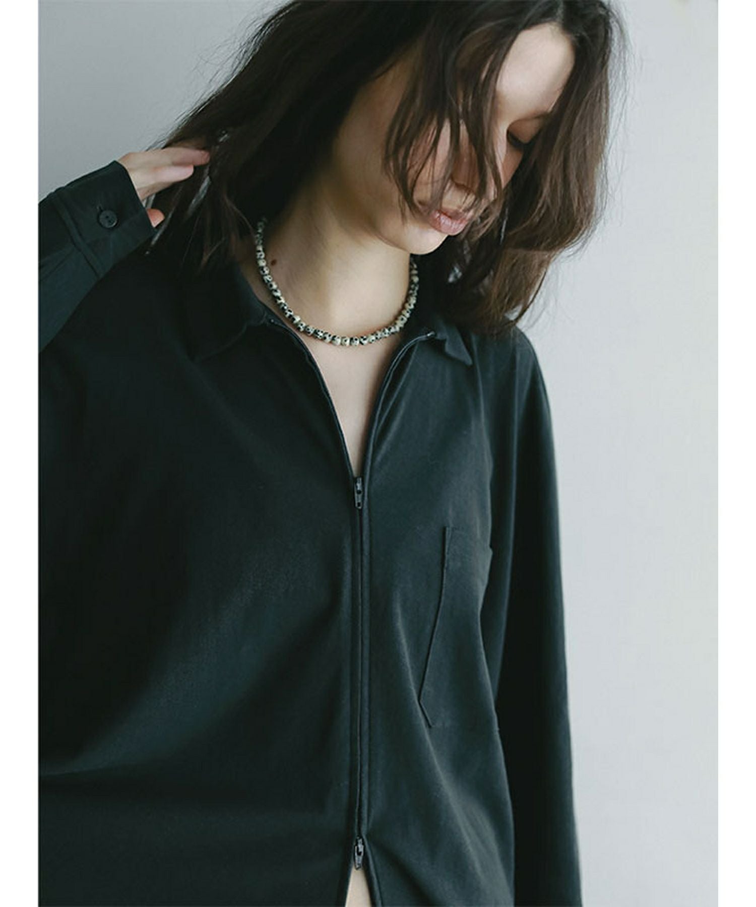 ETRE TOKYO(エトレトウキョウ)】 フロントファスナーカットシャツ