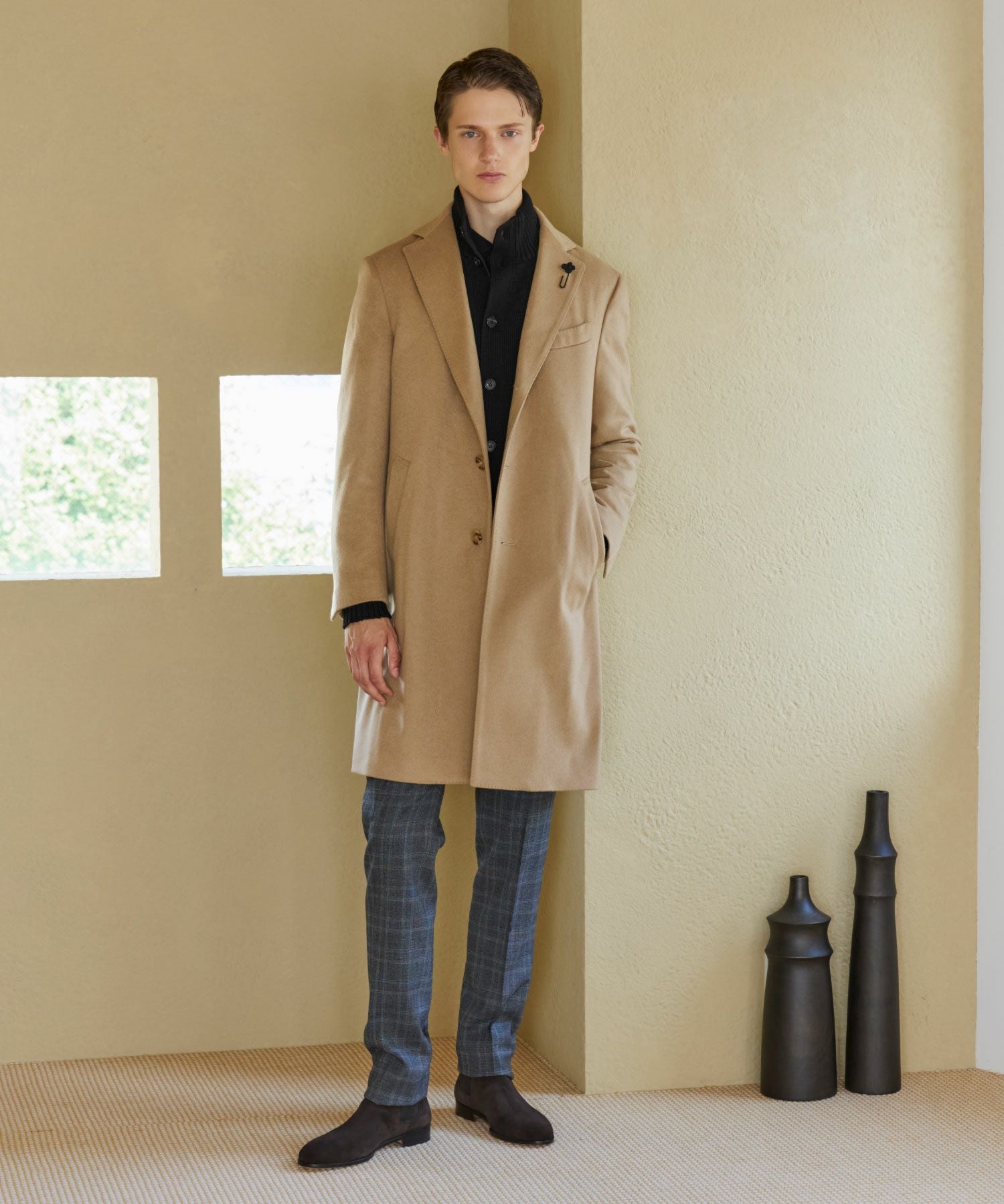 LARDINI ラルディーニ チェスターコート美品‼️ ラルディーニ メンズ コート LARDINI ブランド チェスターコート