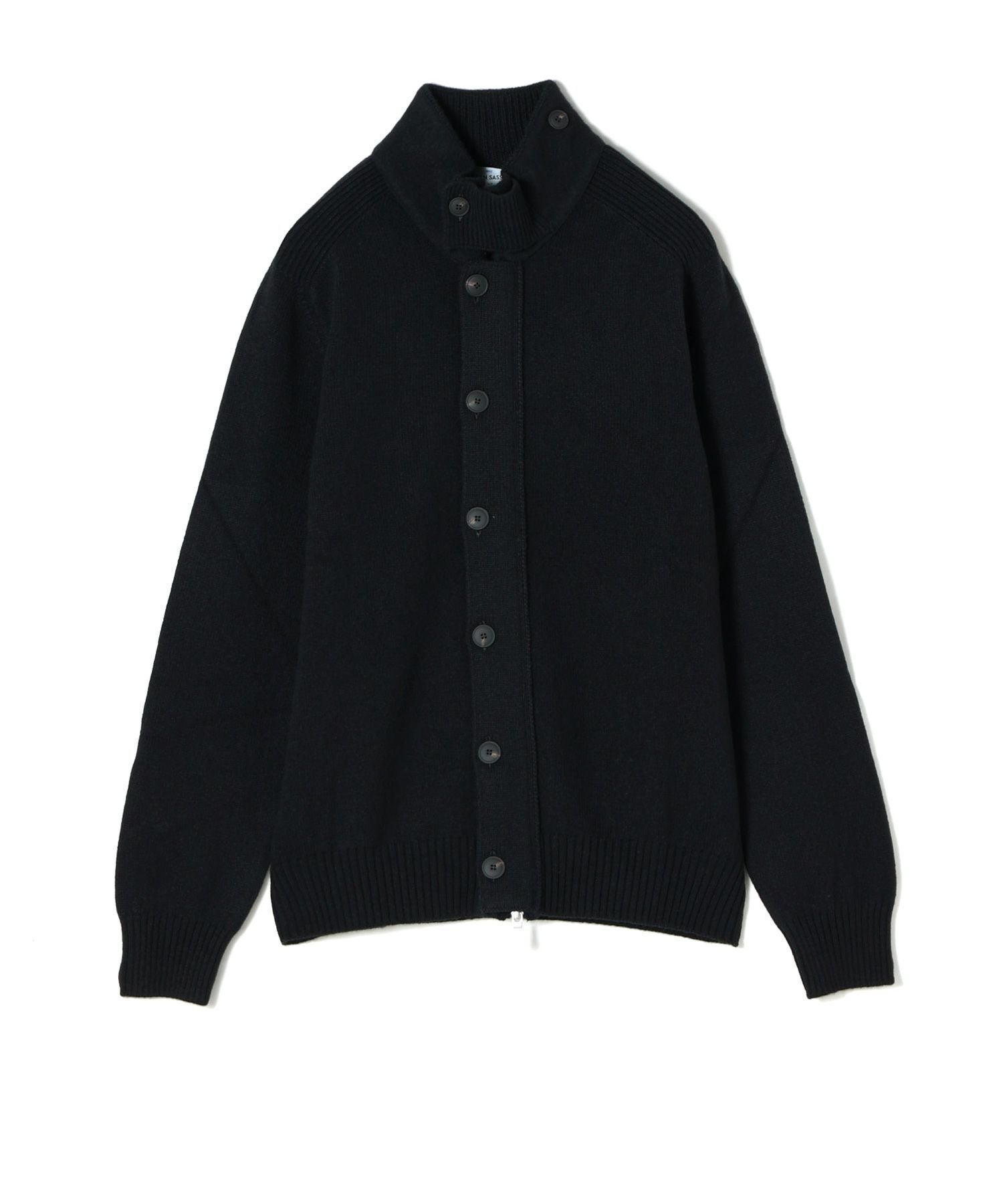Gran Sasso(グランサッソ)】 スタンドカラーネックニットジャケット