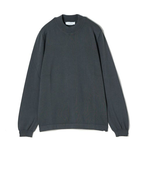 Gran Sasso ソフトコットン12Gモックネック長袖 95(CHARCOAL GRAY)