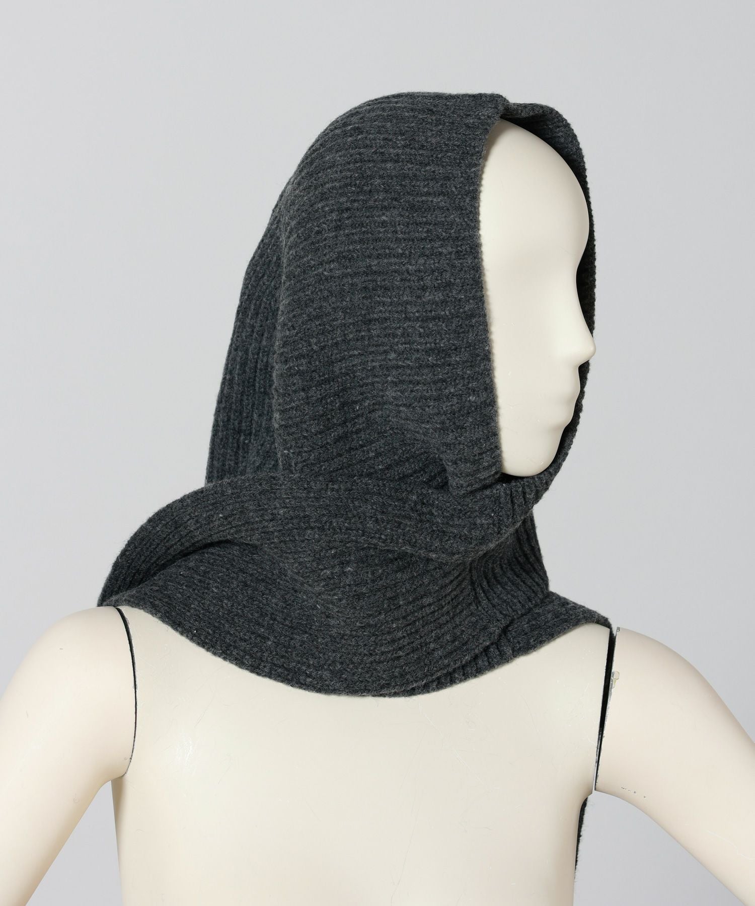 HYKE(ハイク)】 RIBBED KNIT WOOL HOODED SCARF｜PARIGOT ONLINE