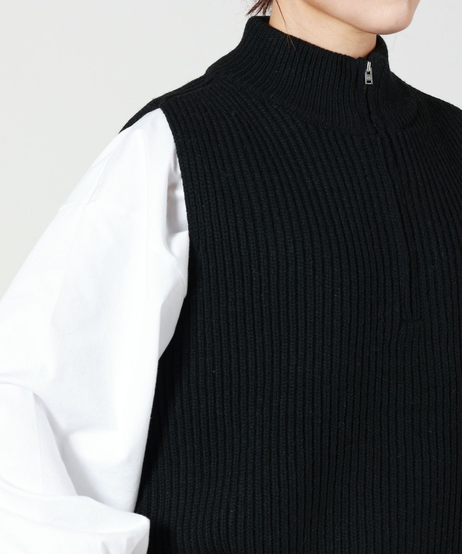 HYKE(ハイク)】 RIBBED KNIT WOOL VEST｜PARIGOT ONLINE（パリゴ