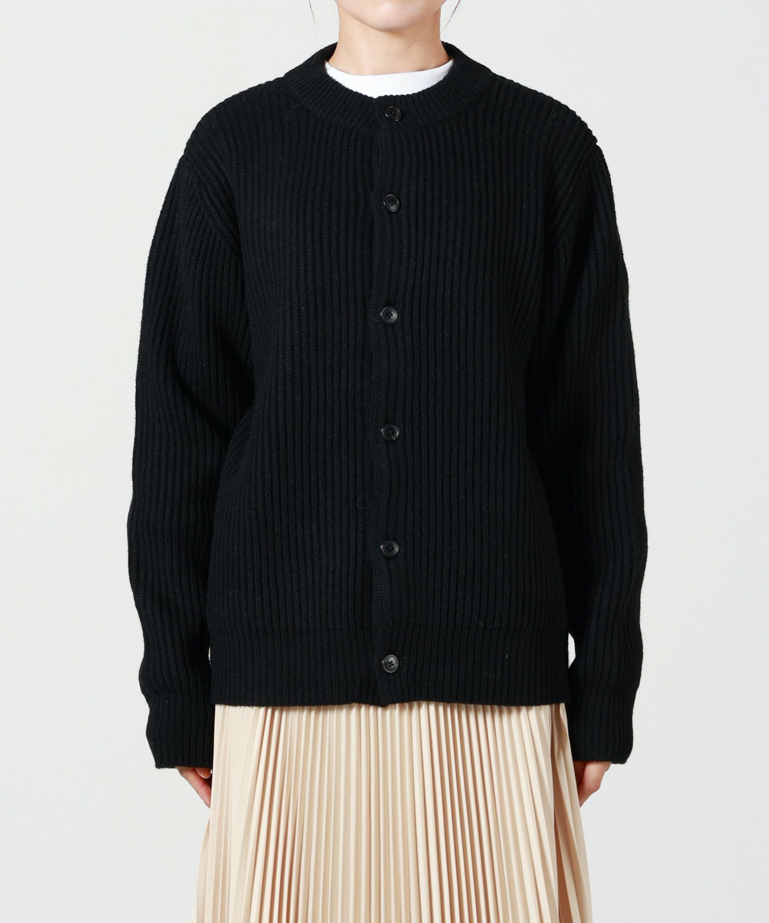HYKE(ハイク)】 RIBBED KNIT WOOL CARDIGAN｜PARIGOT ONLINE（パリゴ
