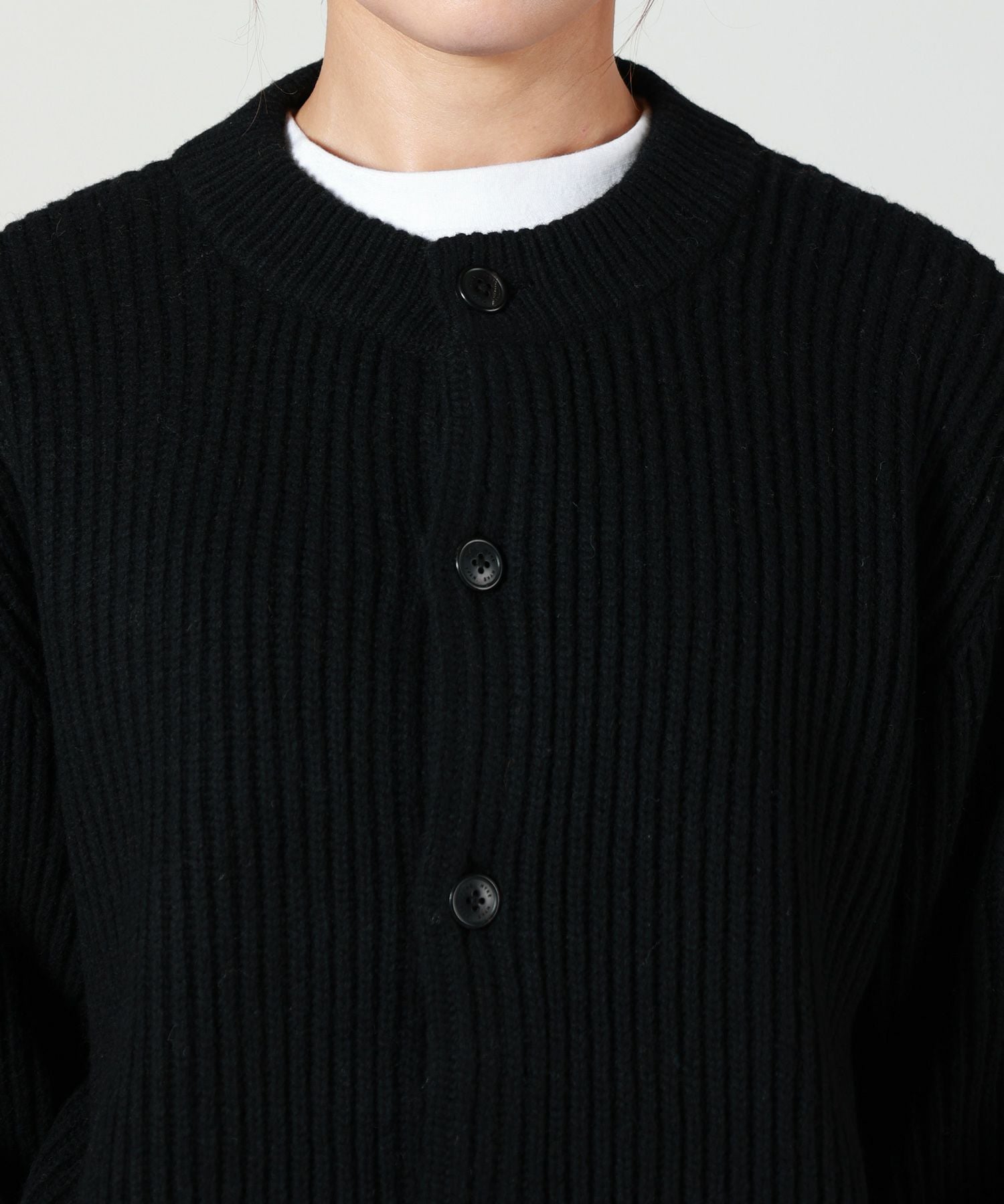 HYKE(ハイク)】 RIBBED KNIT WOOL CARDIGAN｜PARIGOT ONLINE（パリゴ