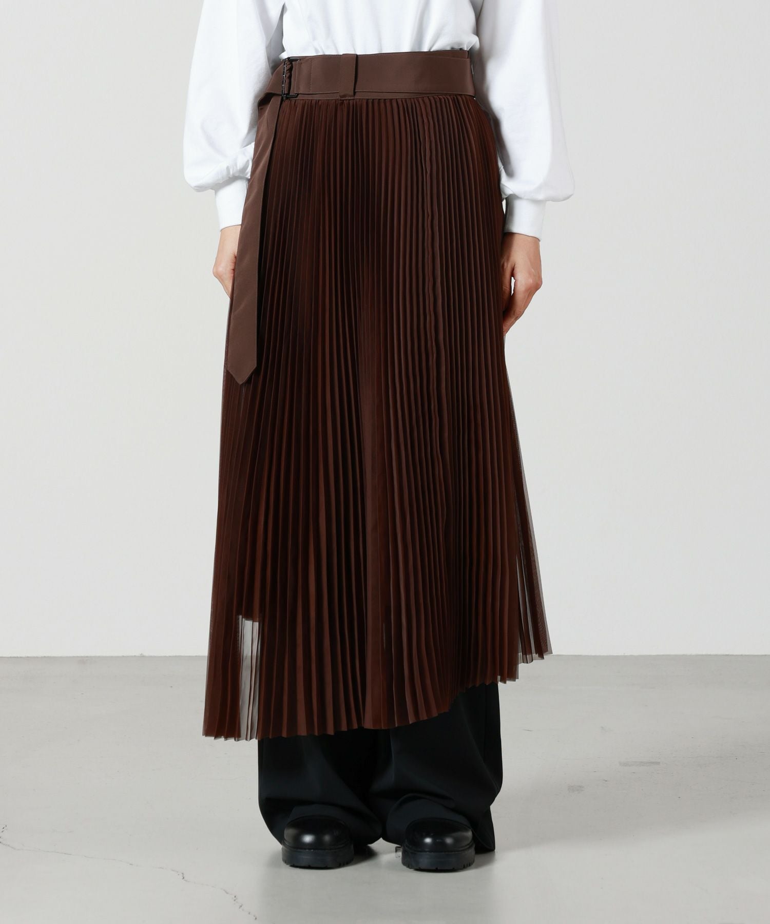 HYKE(ハイク)】 ORGANDY WRAP PLEATED SKIRT｜PARIGOT ONLINE（パリゴ