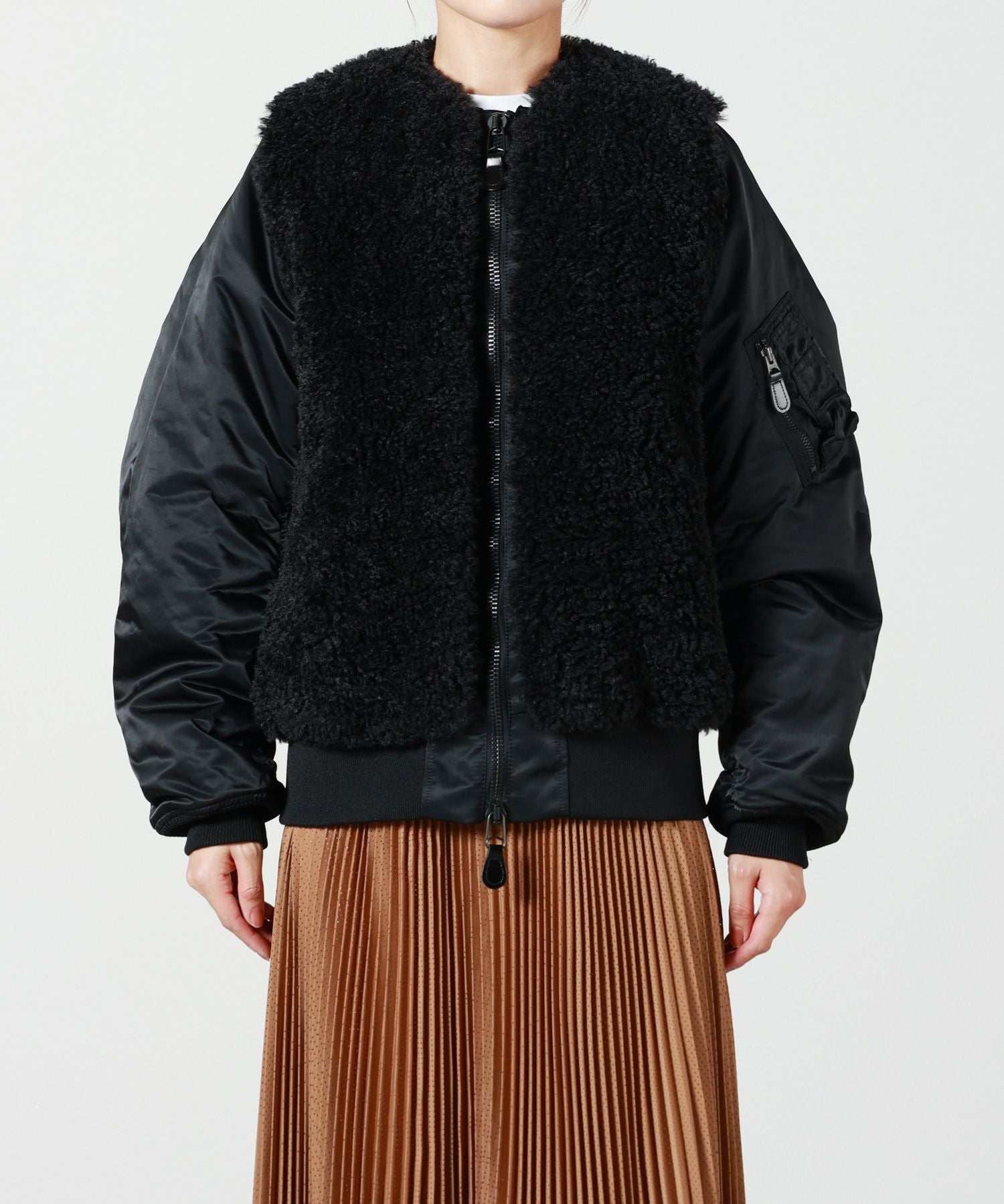 ハイクHYKE FAUX SHEARLING TYPE MA1 サイズ2新品 HYKE(ハイク)】 FAUX SHEARLING TYPE MA1JACKET｜PARIGOT ONLINE