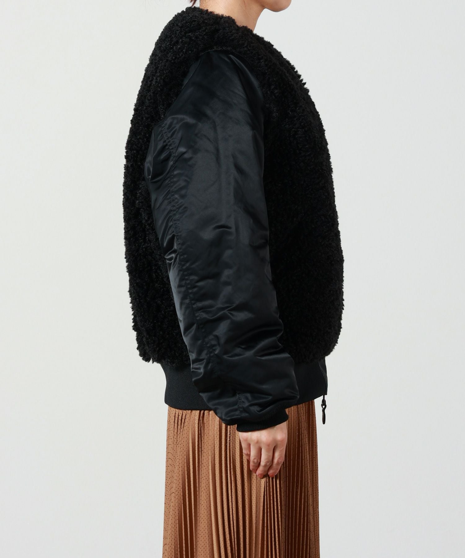 HYKE(ハイク)】 FAUX SHEARLING TYPE MA1JACKET｜PARIGOT ONLINE