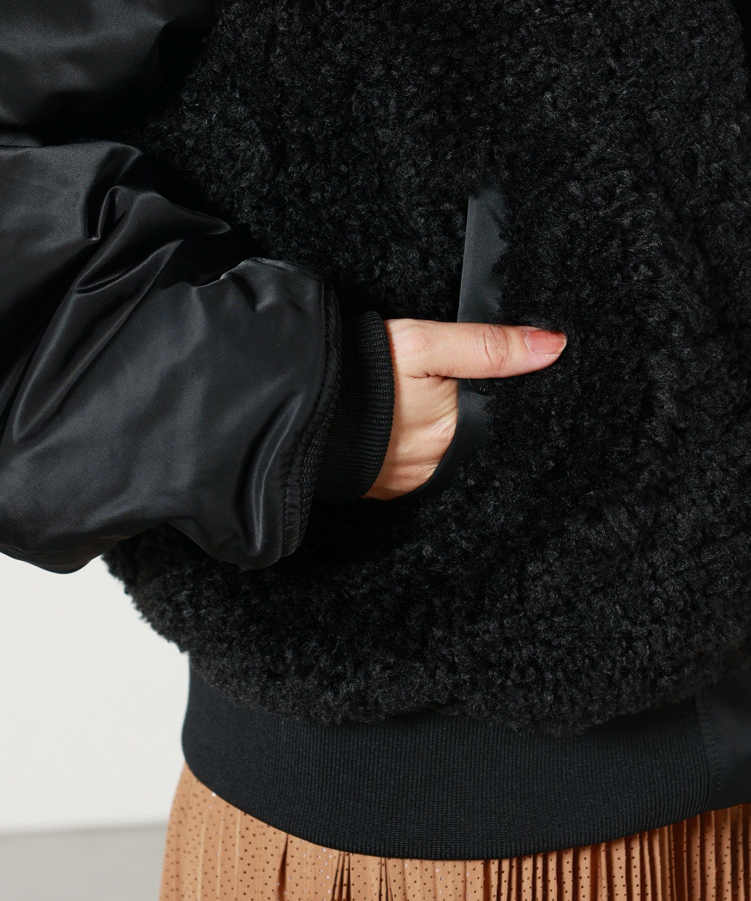 HYKE(ハイク)】 FAUX SHEARLING TYPE MA1JACKET|PARIGOT ONLINE HYKE(ハイク)】 FAUX SHEARLING TYPE MA1JACKET|PARIGOT ONLINE