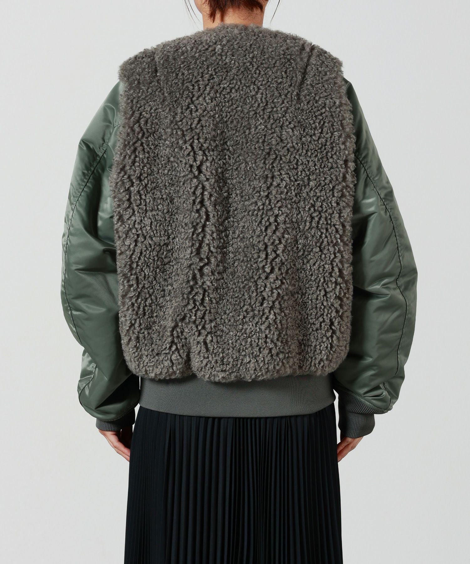 HYKE(ハイク)】 FAUX SHEARLING TYPE MA1JACKET｜PARIGOT ONLINE