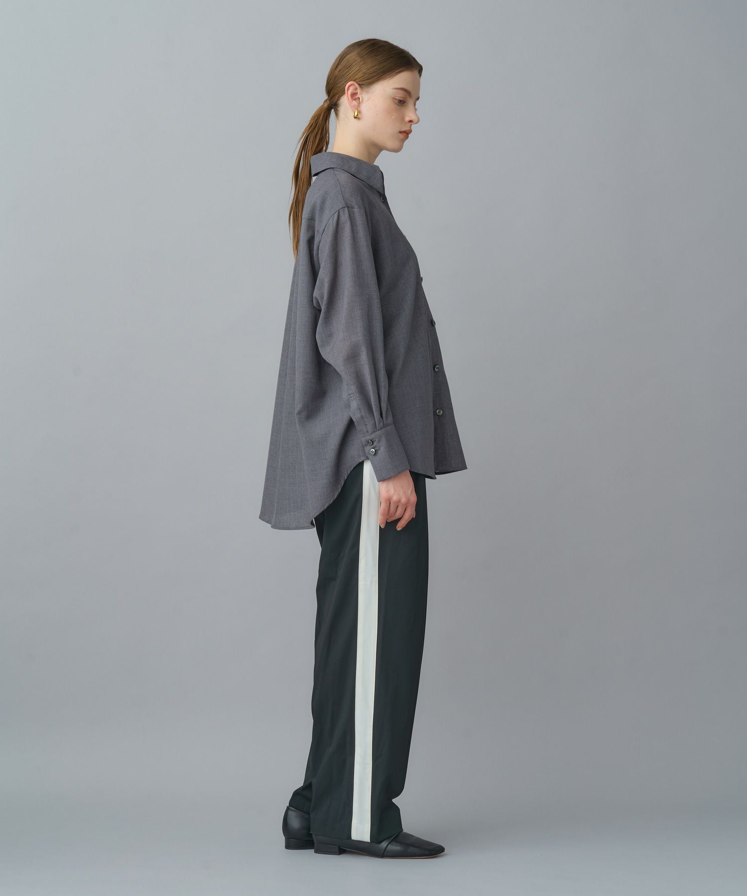新品 LE PHIL 28,600円 25S/S サイドラインパンツ PARIGOT PRESTIGE(パリゴ プレステージ)】 サイドラインワイドパンツ