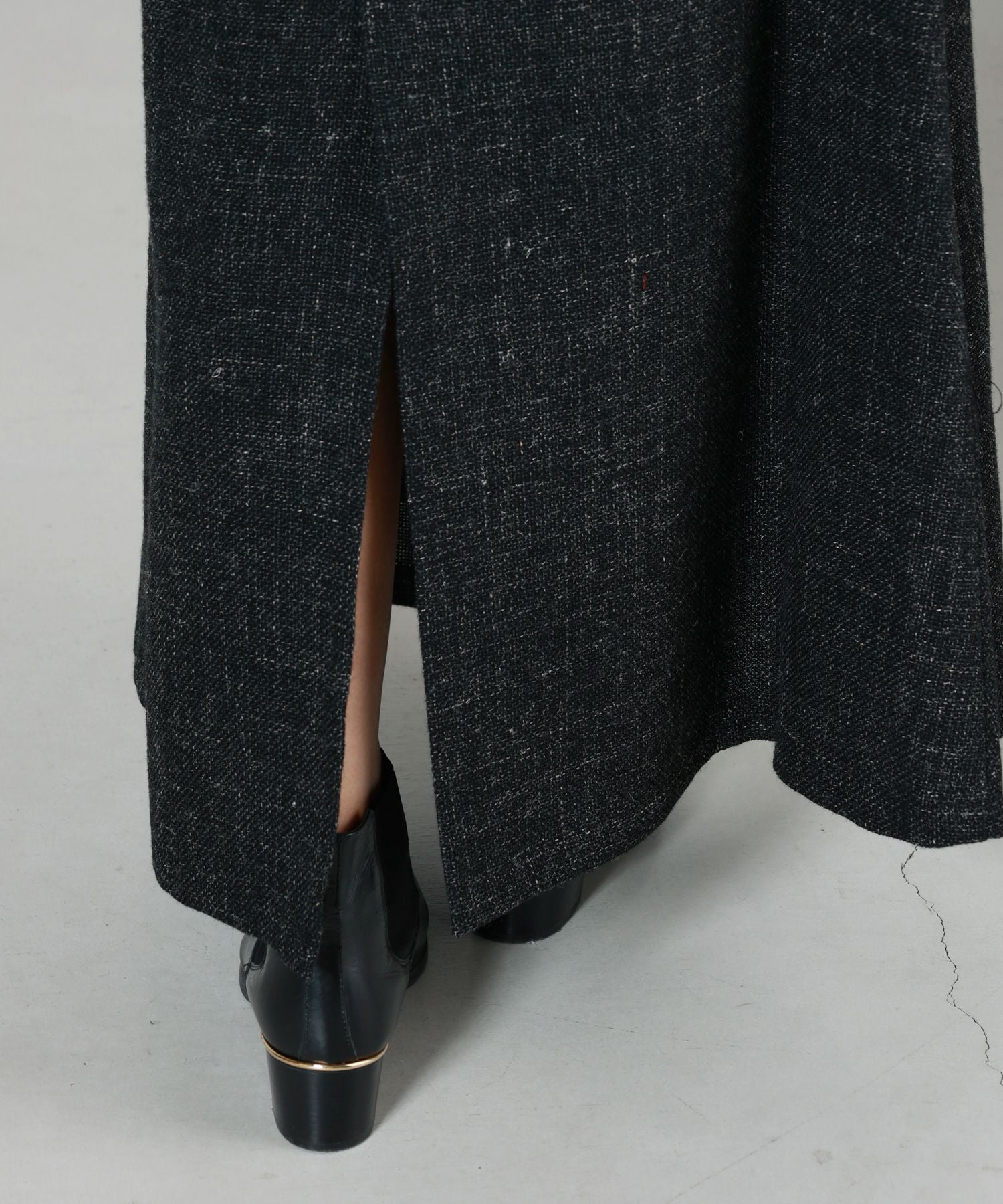 PHOTOCOPIEU(フォトコピュー)】 CAPRICE CURVED WAIST MAXI SKIRT