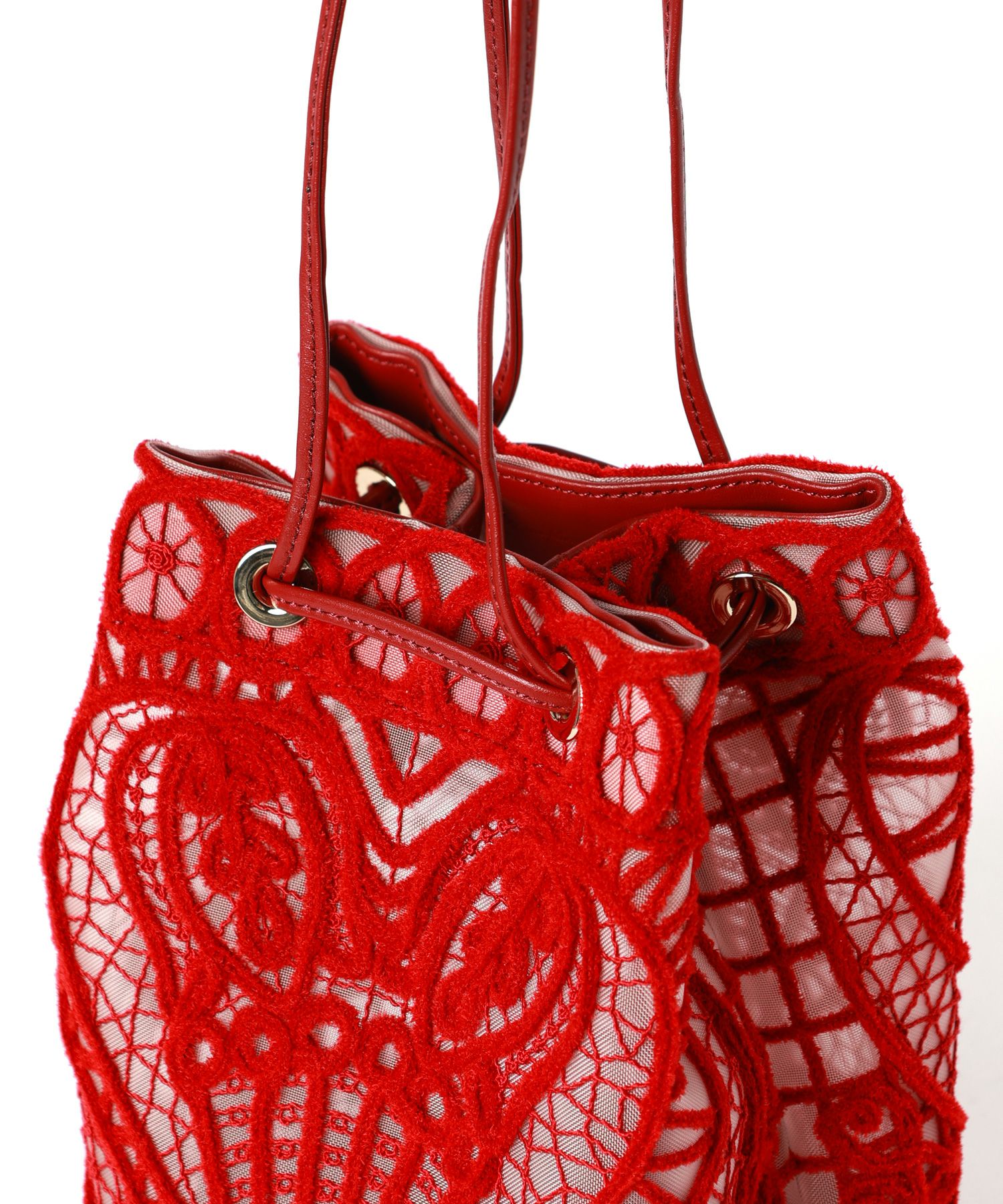 Mame Kurogouchi(マメ クロゴウチ)】 Cording Embroidery Bucket Bag