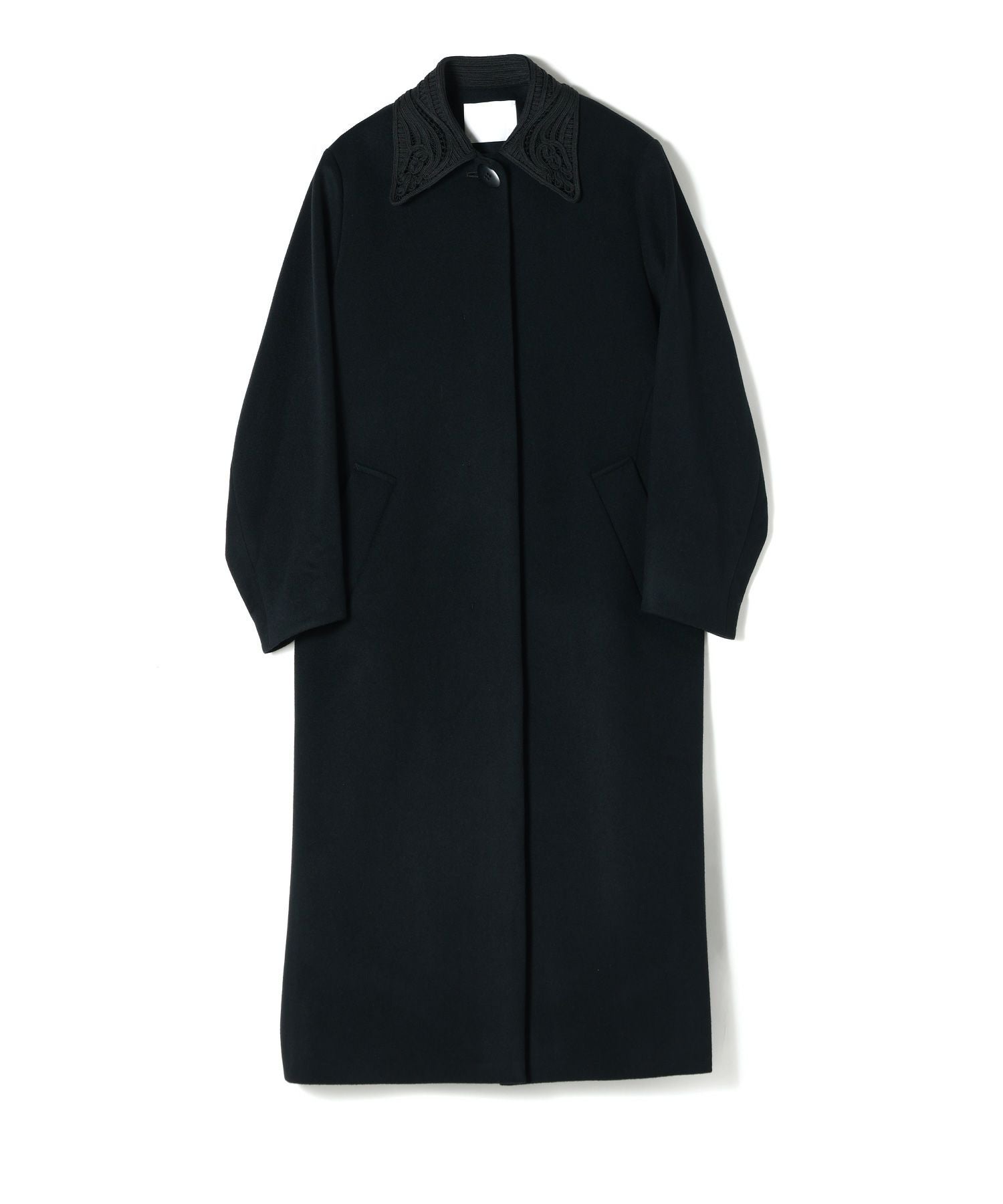 Mame Kurogouchi(マメ クロゴウチ)】 Wool Melton Embroidery Collar