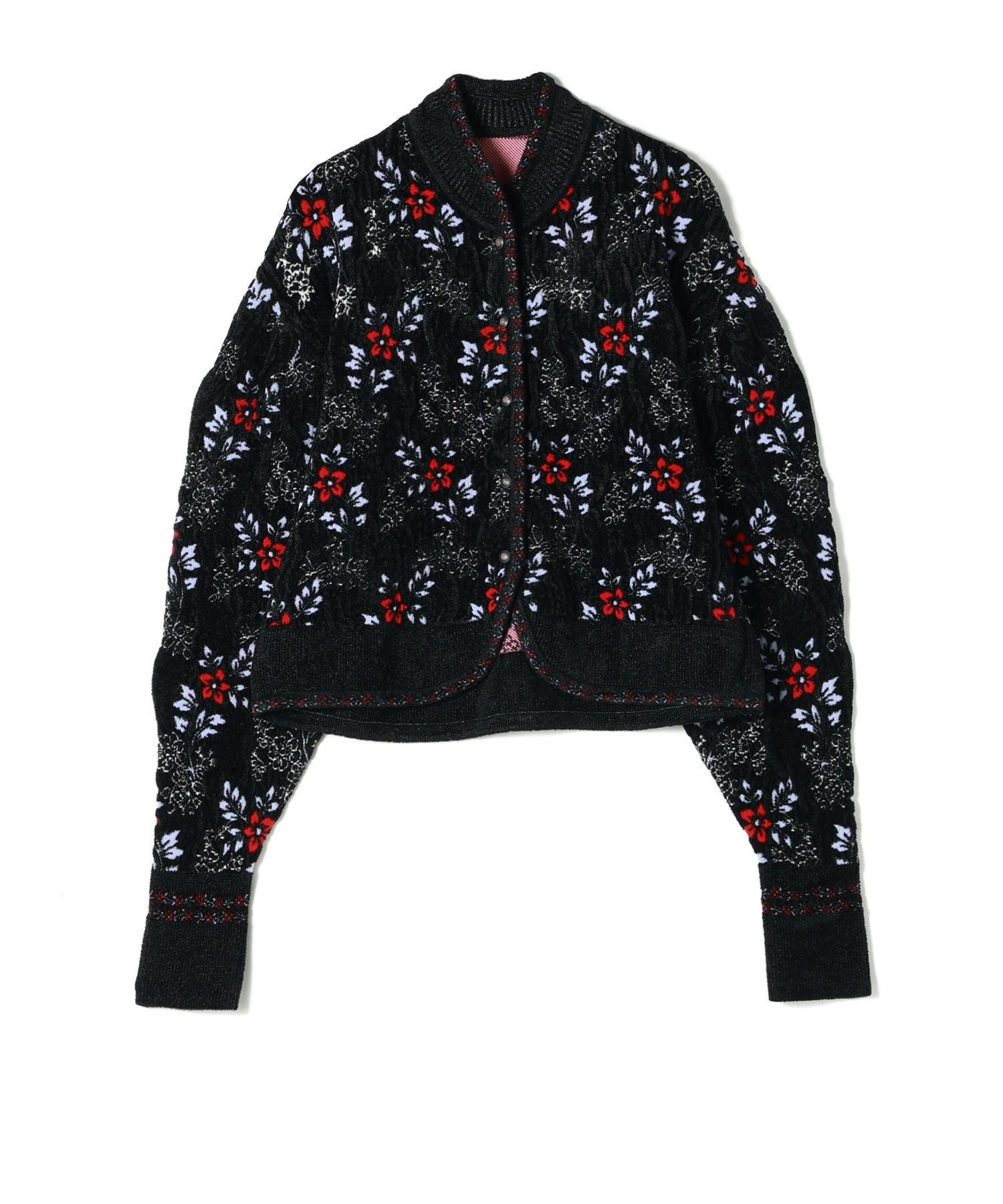 Mame Kurogouchi(マメ クロゴウチ)】 Floral Motif Chenille Knited