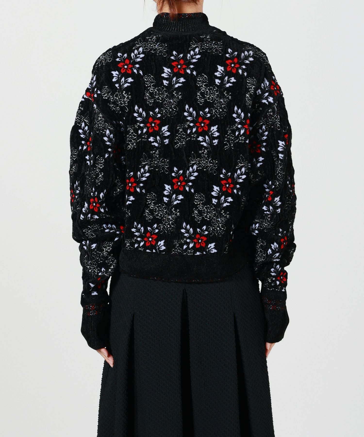 週末最終値下げ　mame kurogouchi フラワーモチーフ　ニットベスト Mame Kurogouchi】 Floral Velour Jacquard High Neck Dress / Floral