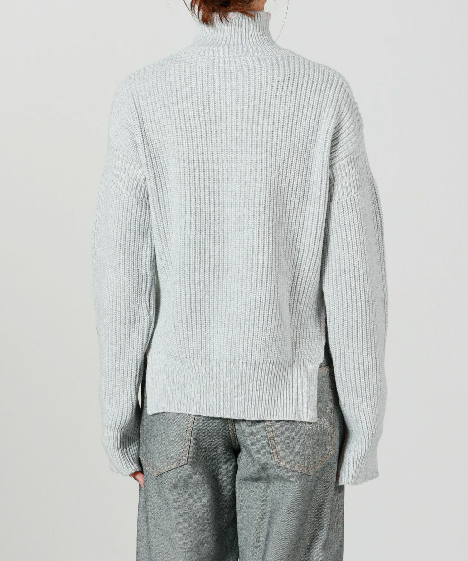 MARNI マルニ タートルネック 配色ボーダー ロングスリーブ 42 美品 中古・古着通販】MARNI (マルニ) チェック柄タートルネックニット 23AW