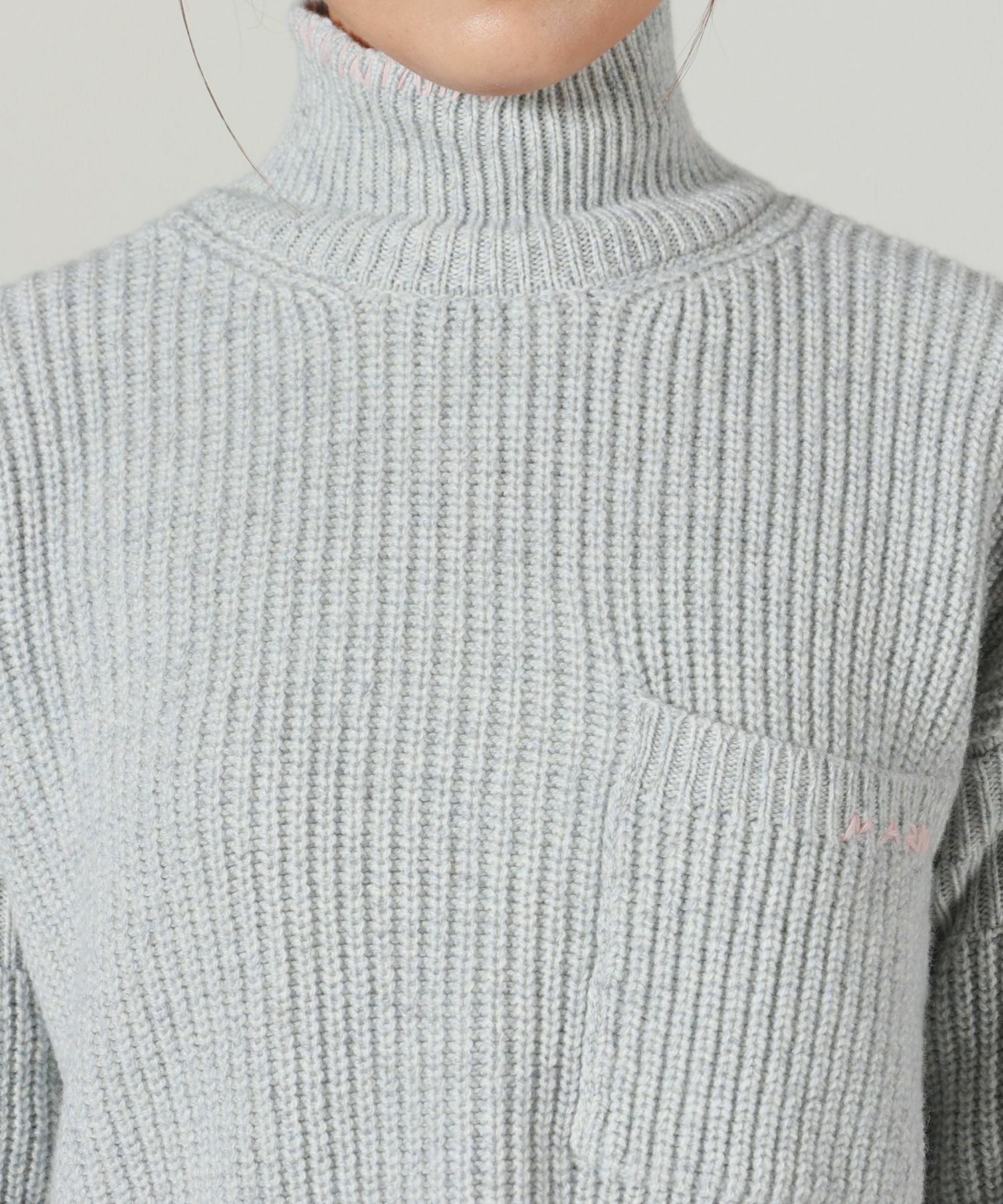 MARNI マルニ ニット ハイネック 中古・古着通販】MARNI (マルニ) チェック柄タートルネックニット 23AW