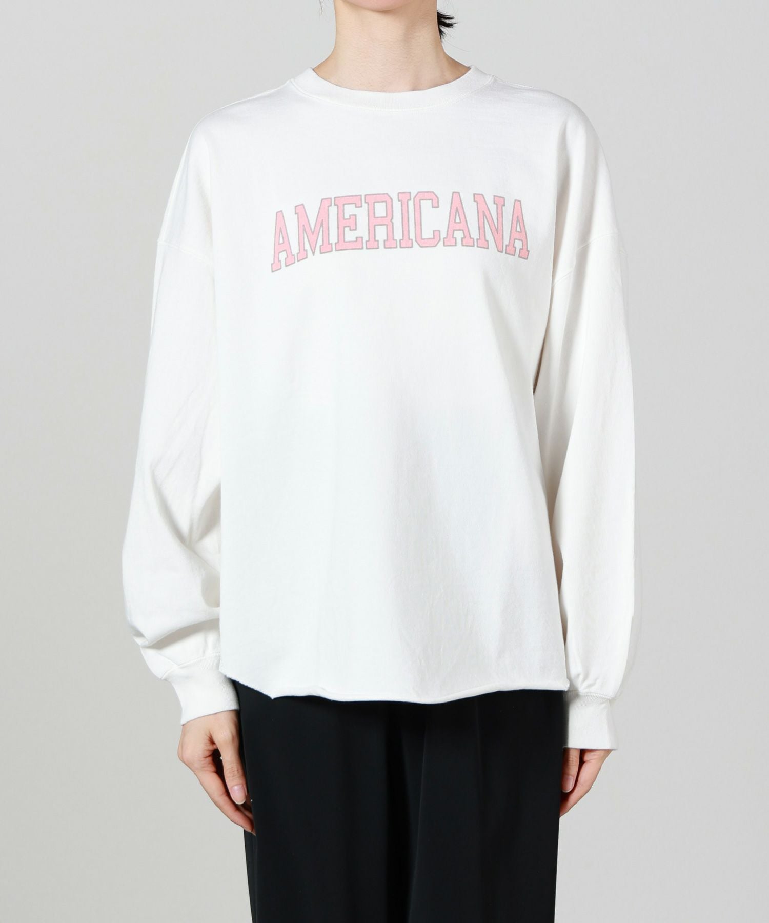 AMERICANA(アメリカーナ)】 USED加工ロングスリーブTシャツ｜PARIGOT