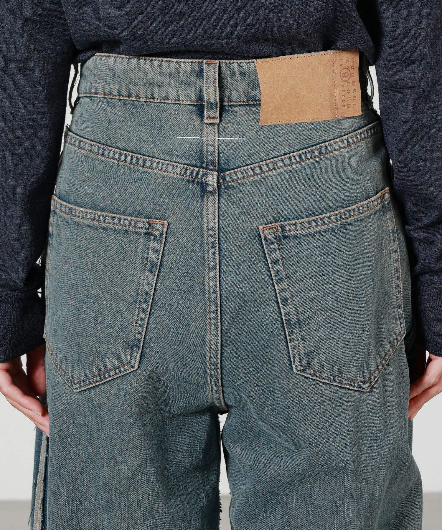 MM6 メゾンマルジェラ　デニム　ワイドレッグパンツ MM6 Maison Margiela(エムエムシックス メゾン マルジェラ)】 ワイド